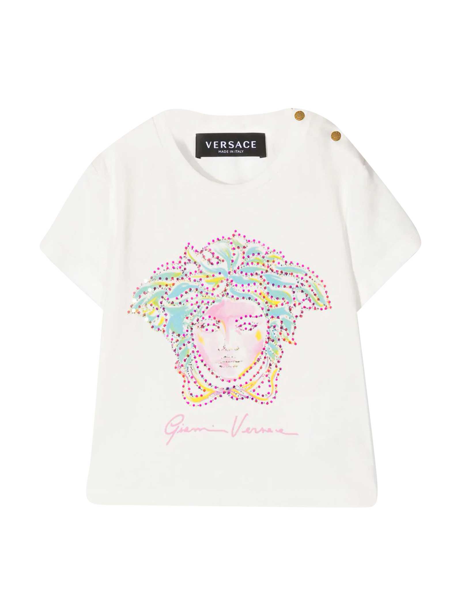 Versace White T-shirt With Application Young