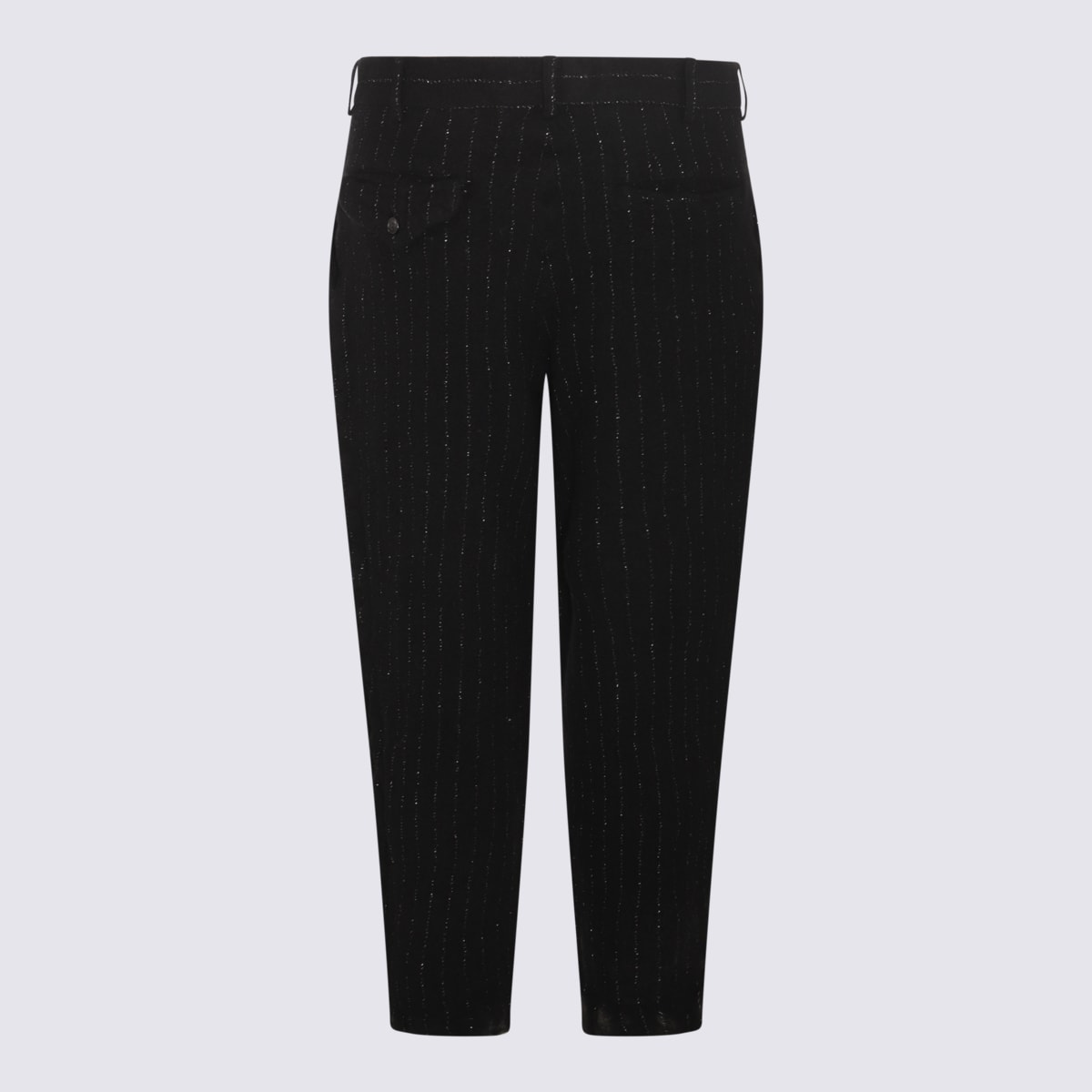 Shop Comme Des Garçons Homme Deux Black Wool Blend Pants