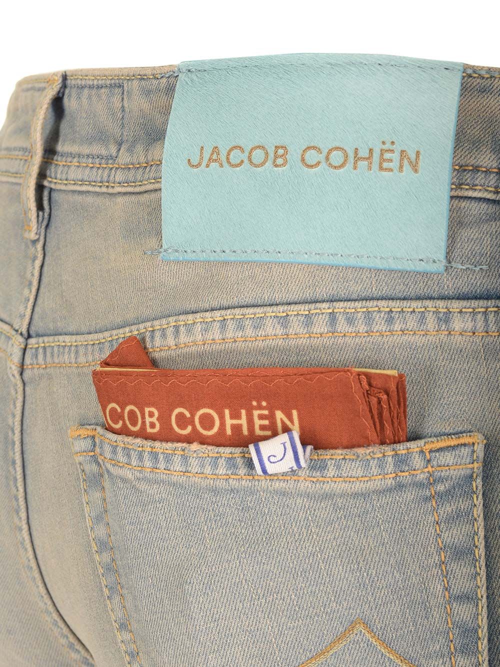 Shop Jacob Cohen Carrot Fit Jeans In Light Blue