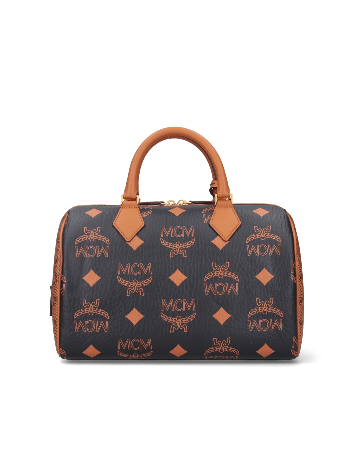 Shop Mcm Medium Handbag Ella Boston In Black