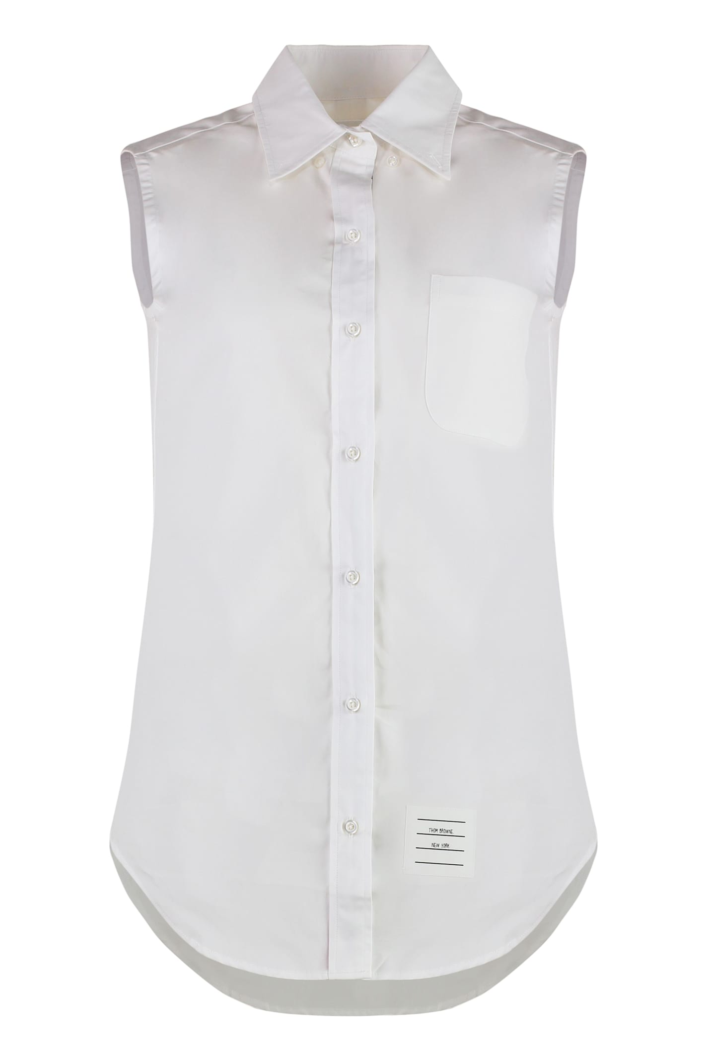 Tシャツ・カットソー THOM BROWNE CLASSIC SLEEVELESS POINT COLLAR SHIRT CLASSIC SLEEVELESS POINT COLLAR SHIRT for Women - Thom