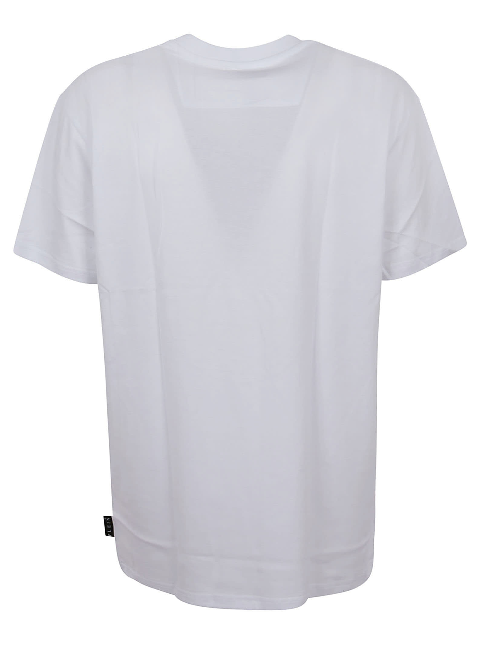 Shop Philipp Plein T-shirt Round Neck Ss Hexagon In White