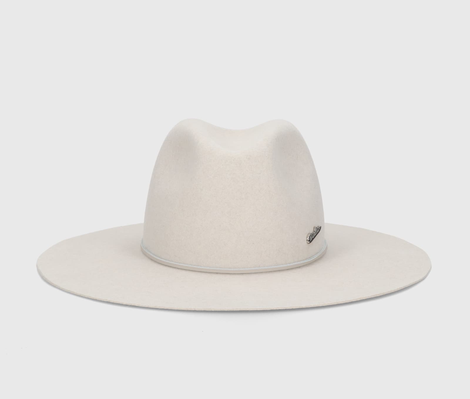 Shop Borsalino Heath Alessandria Brushed Felt Leather Hatband In Beige