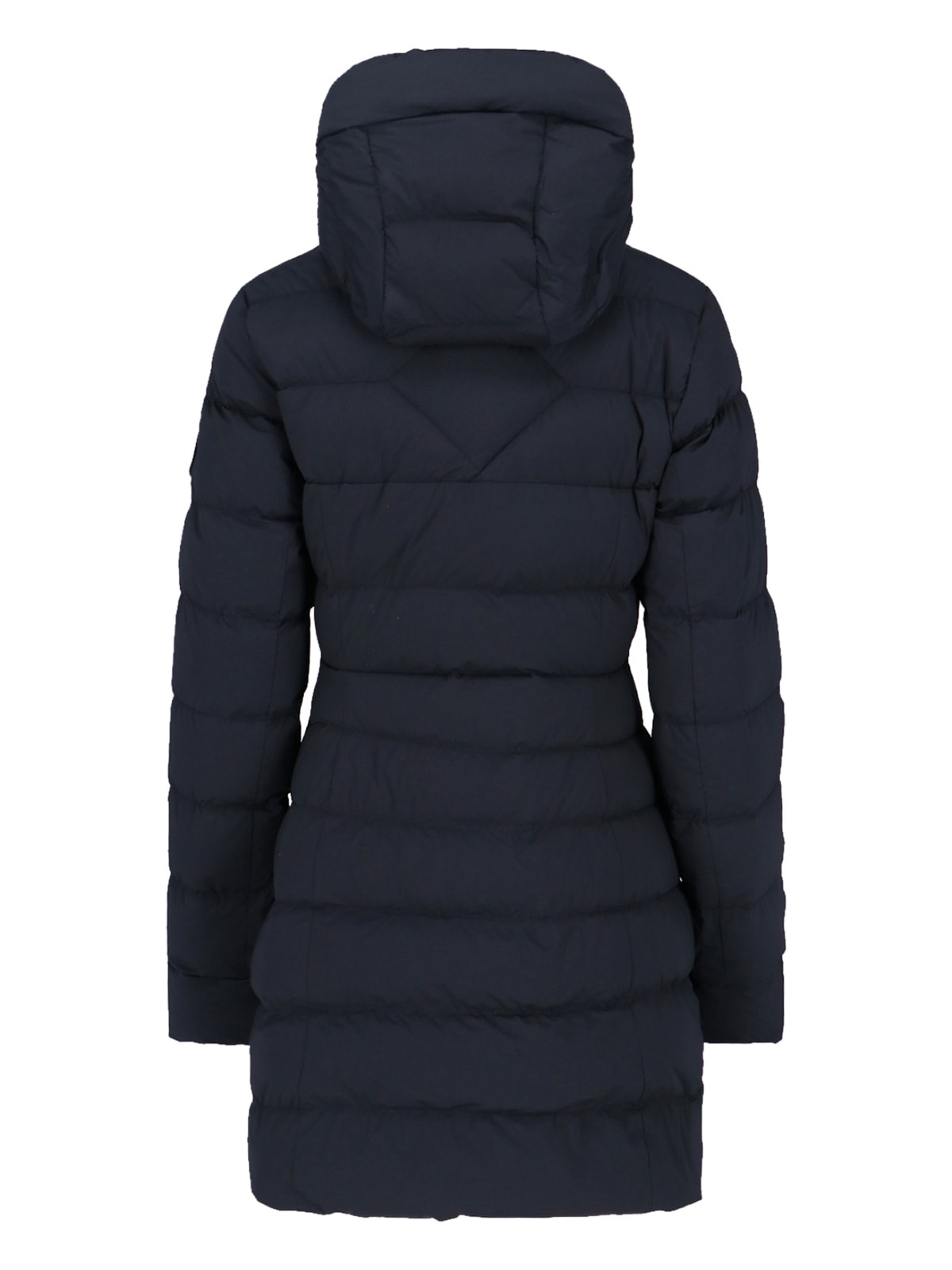 Canada Goose Quilted Down Coat With Adjustable Hood In Blue