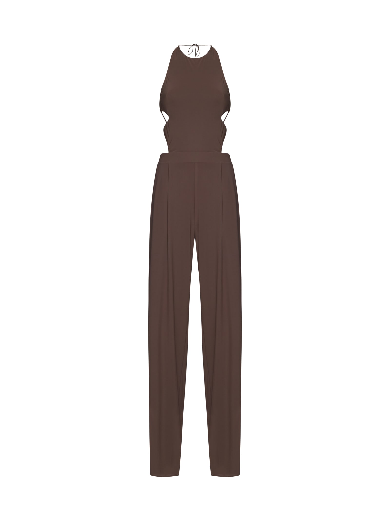 Shop Amazuìn Pants In Taupe Brown