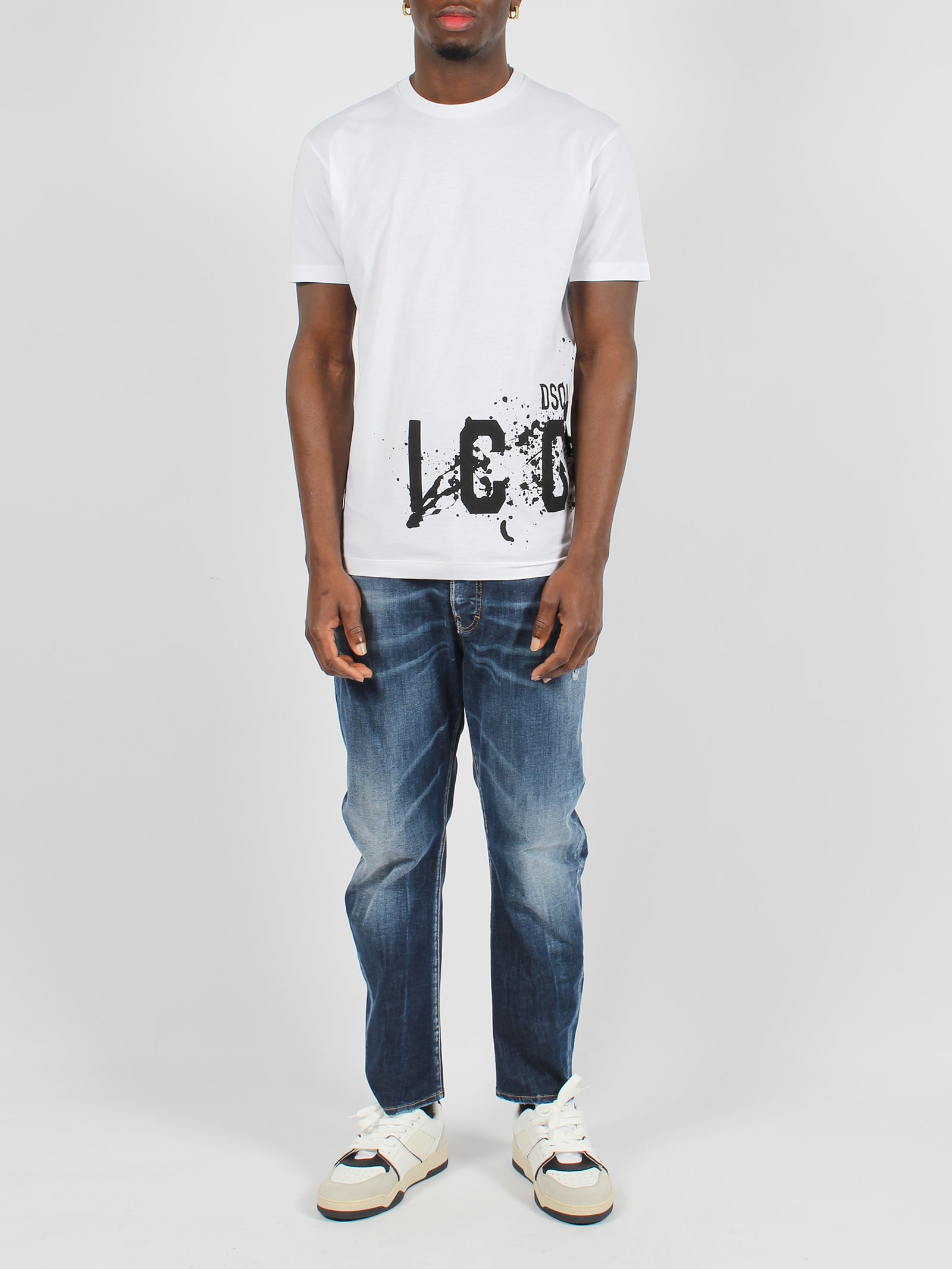 Shop Dsquared2 Dark Everyday Wash Bro Jeans In Blue