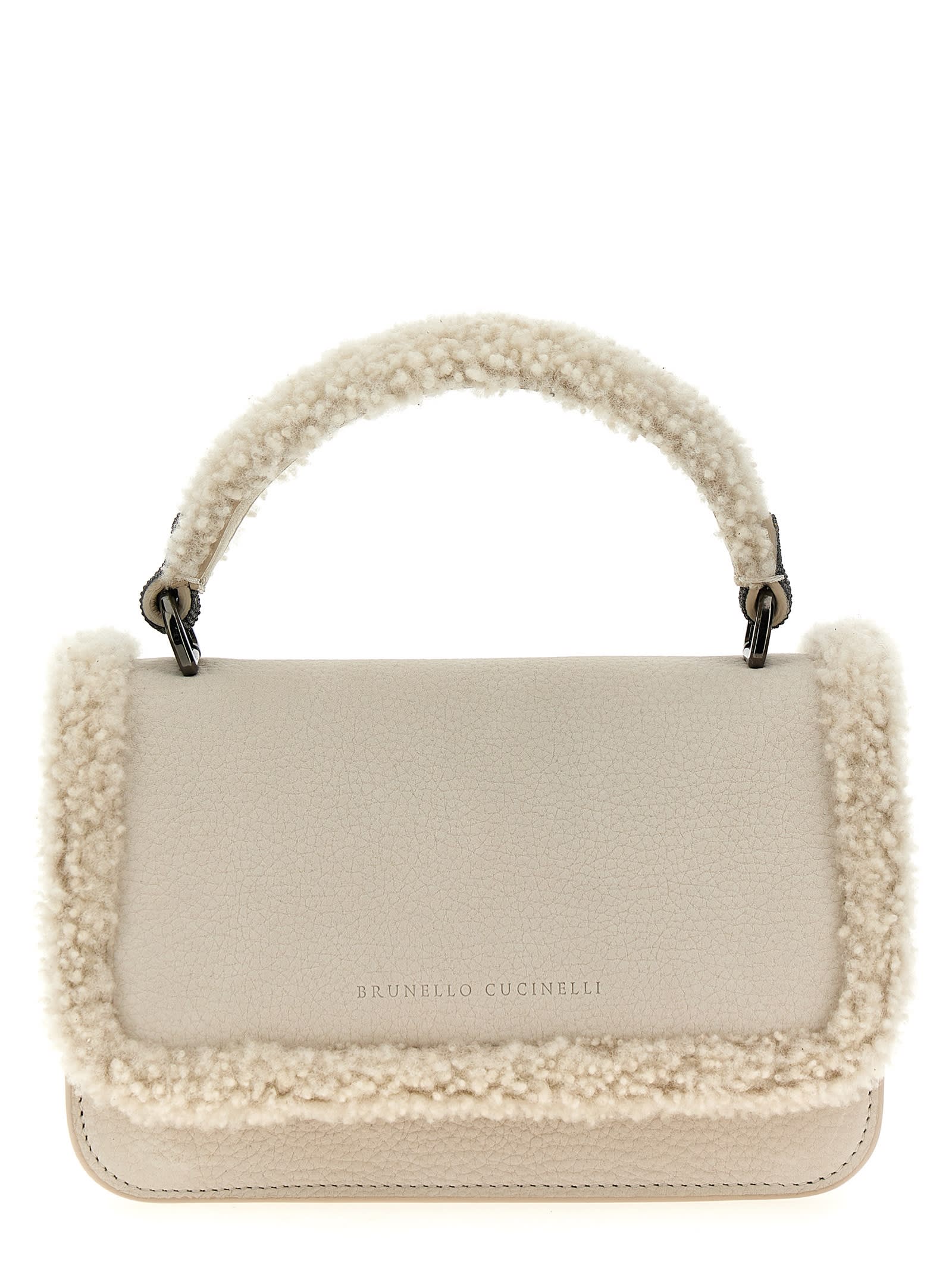 Shop Brunello Cucinelli City Handbag In White