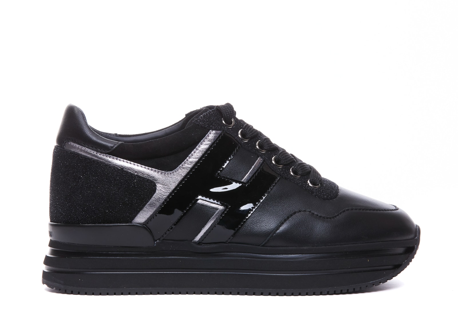 Shop Hogan Midi H222 Sneakers In Black