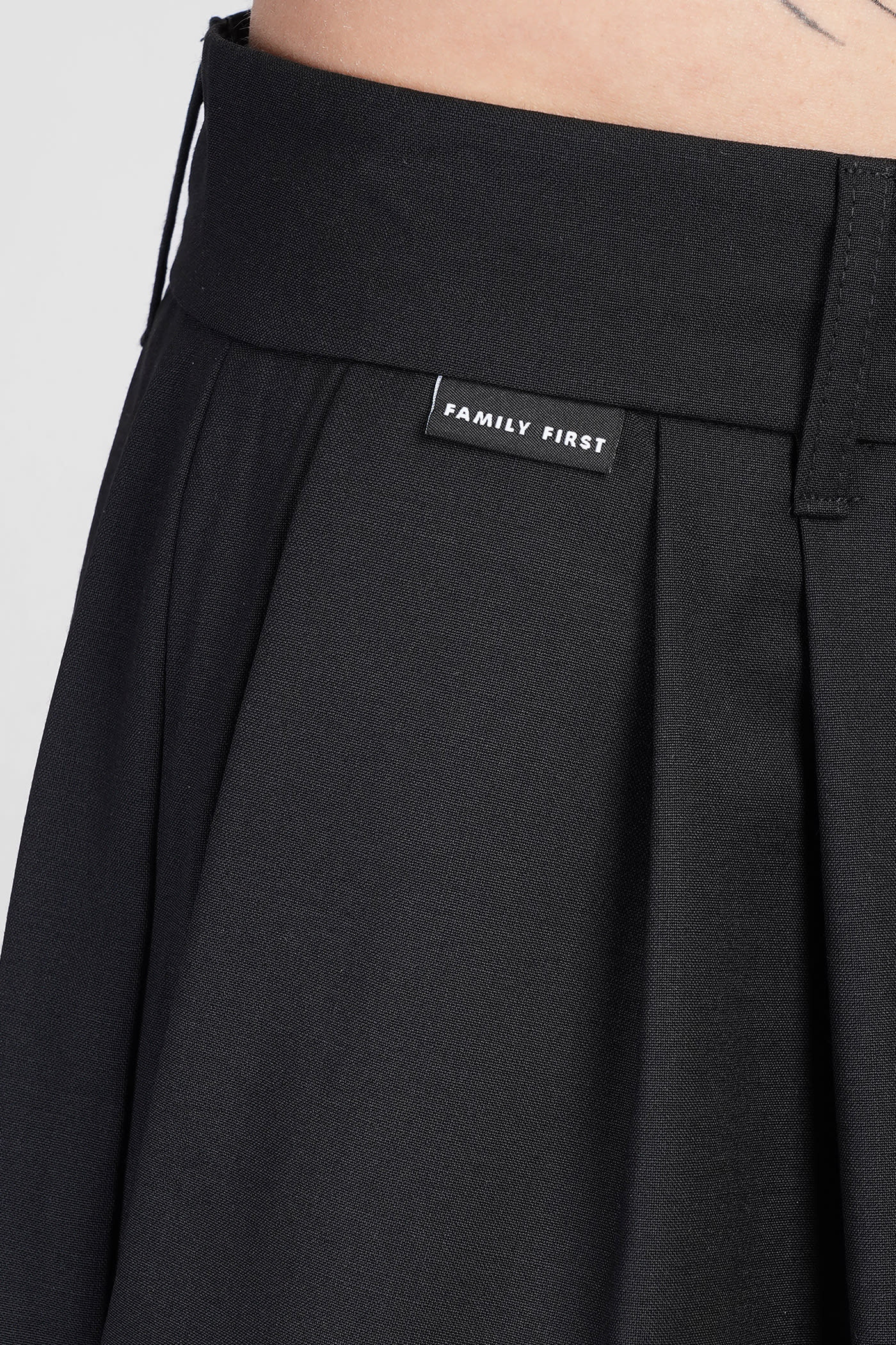 Family First Shorts In Black Polyester In Black
