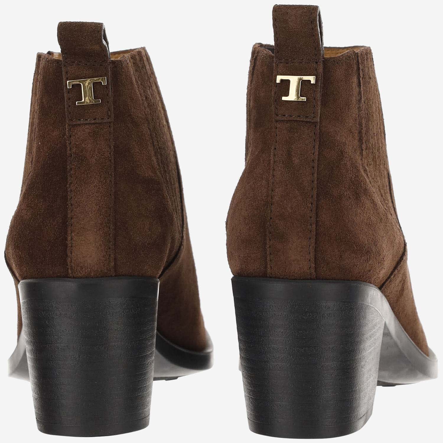 Shop Tod's Suede Ankle Boots In Brown