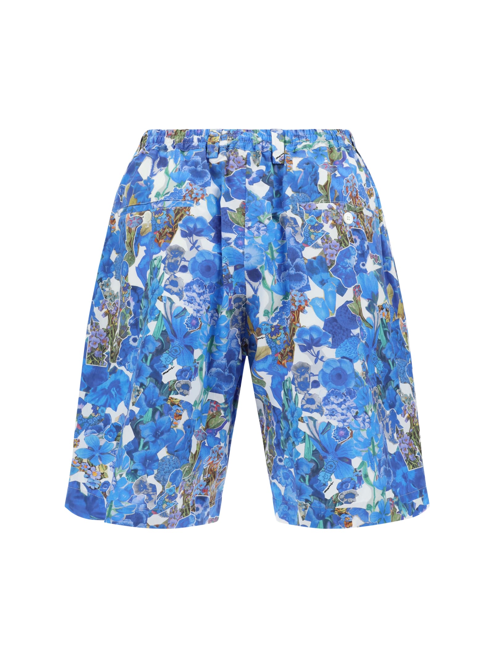Shop Marni Shorts In Gnawed Blue