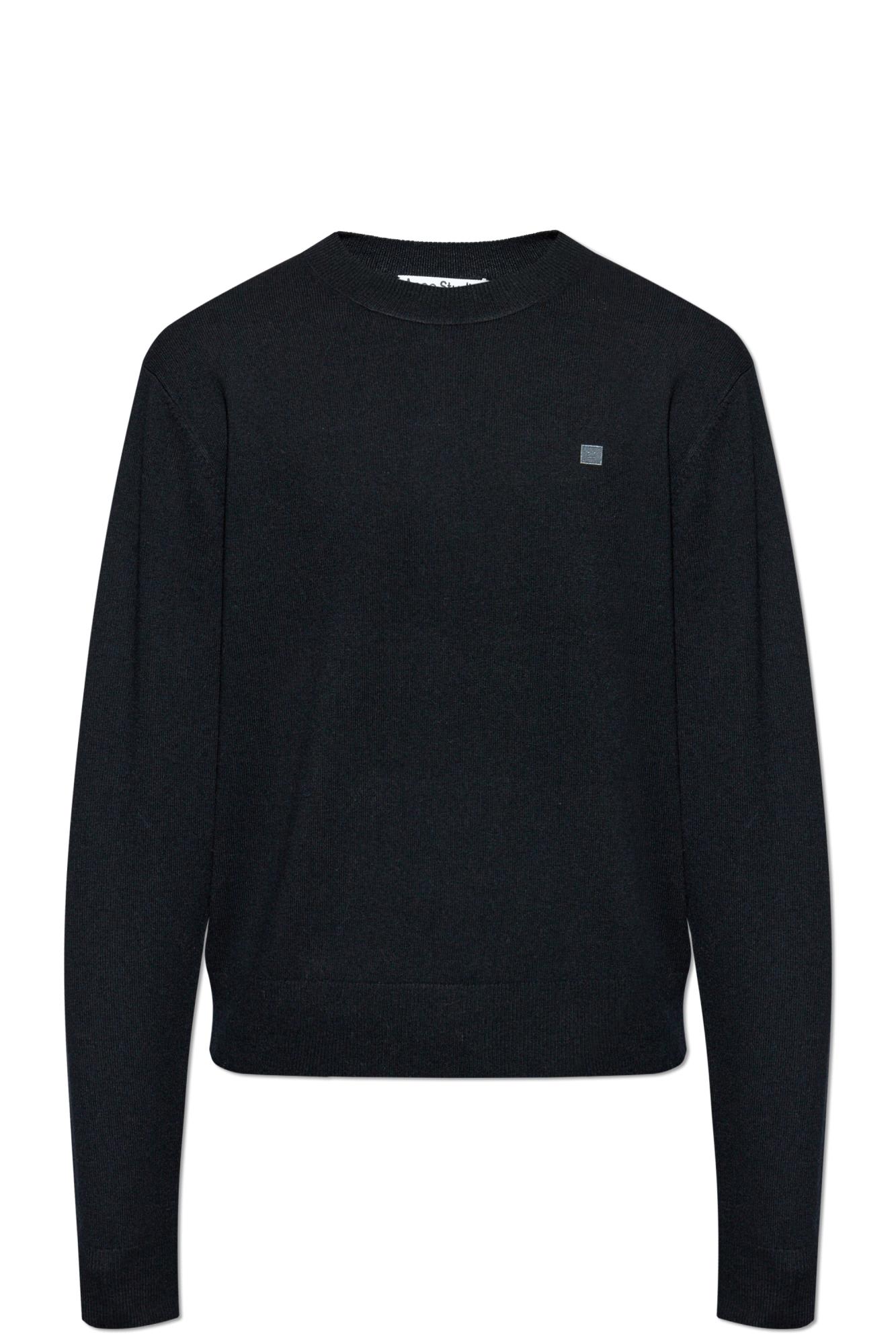 Acne Studios Wool Sweater With Logo In Black