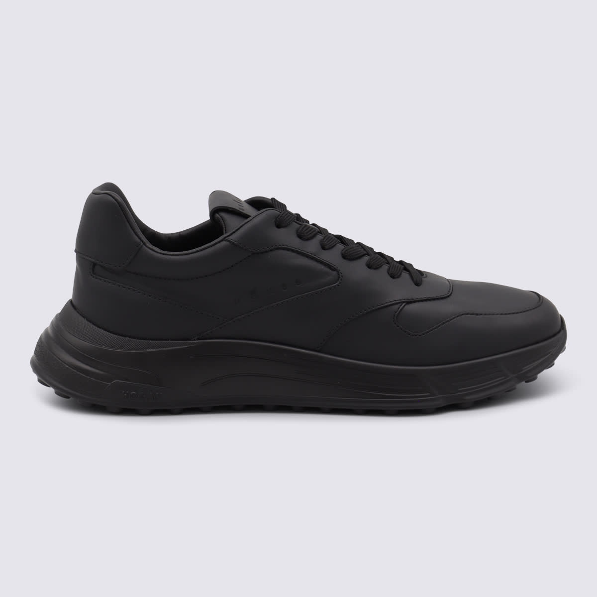 Black Leather Sneakers