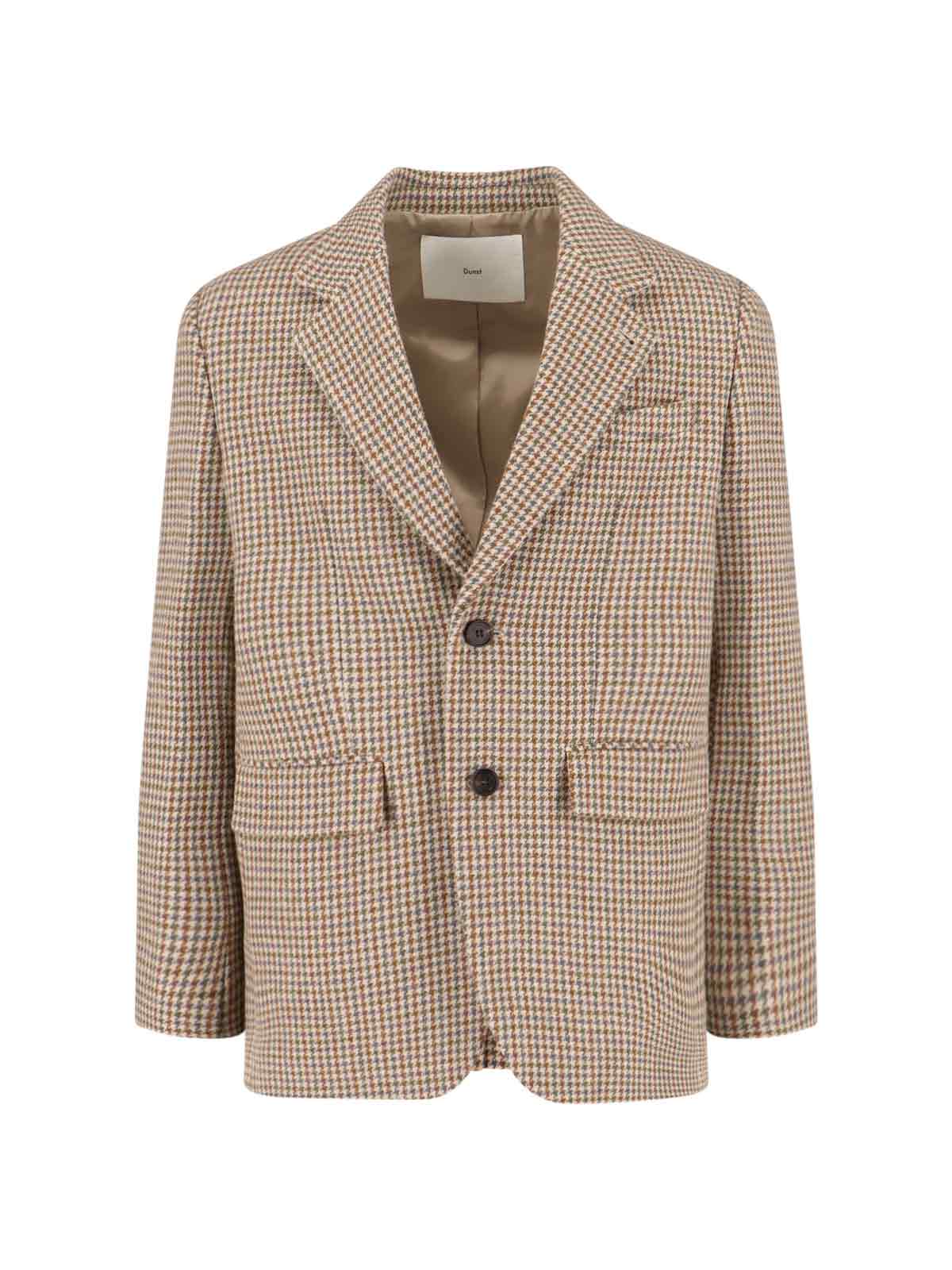 Dunst Single-breasted Wool Blend Blazer In Neutral