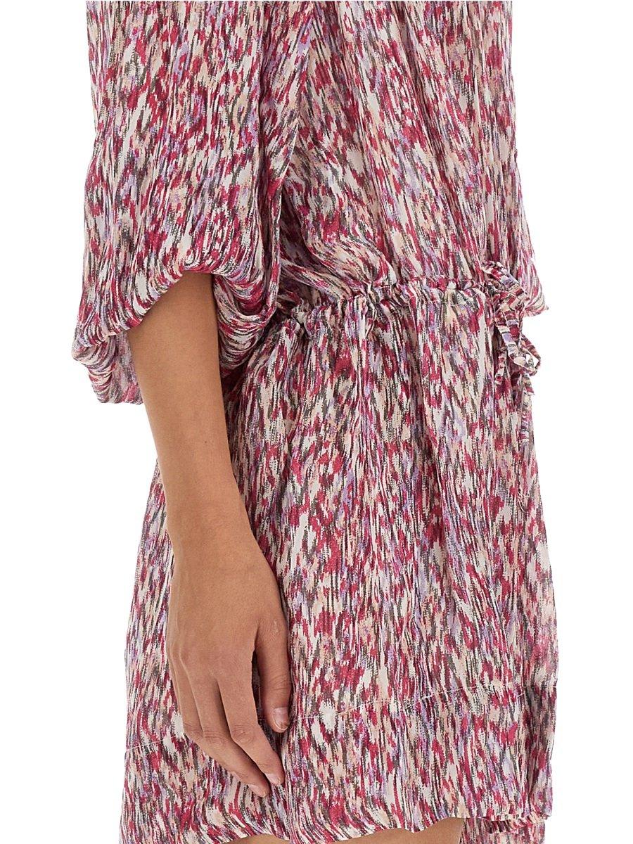 Shop Marant Etoile Dayton Long Sleeved Dress In Pink