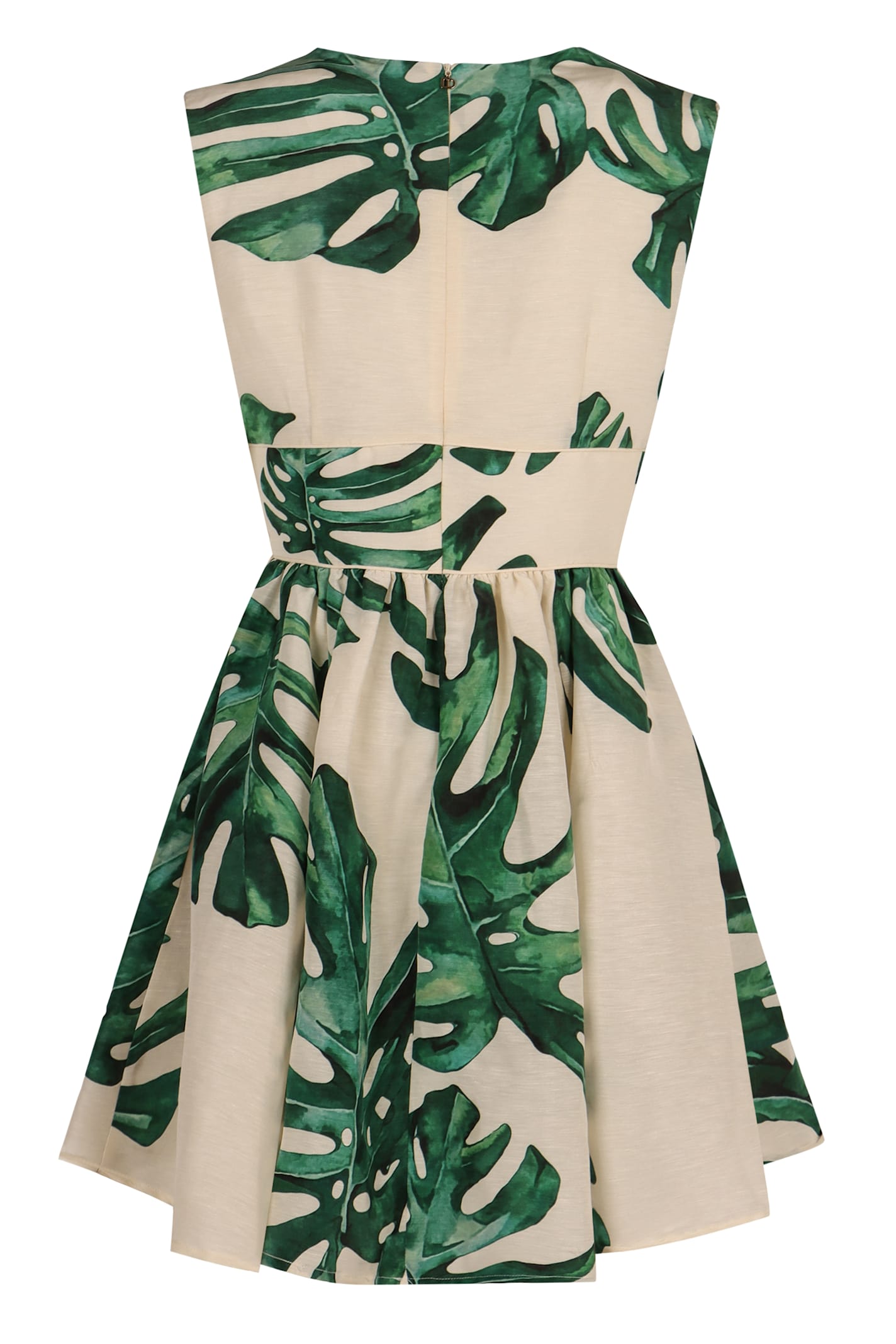 Shop Raquel Diniz Linen And Silk Dress In Panna