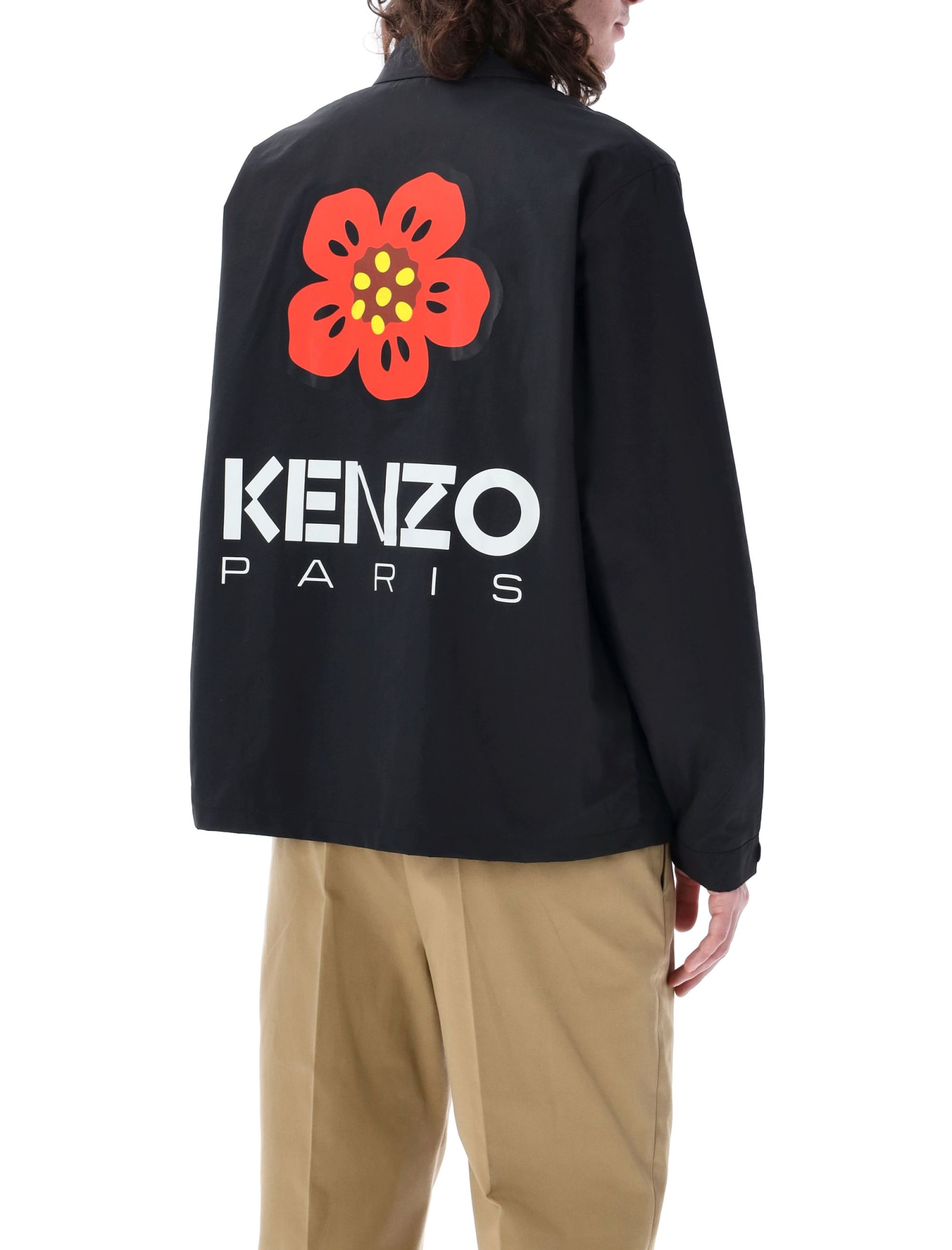 Shop Kenzo Boke Flower Coach Jacket In Black