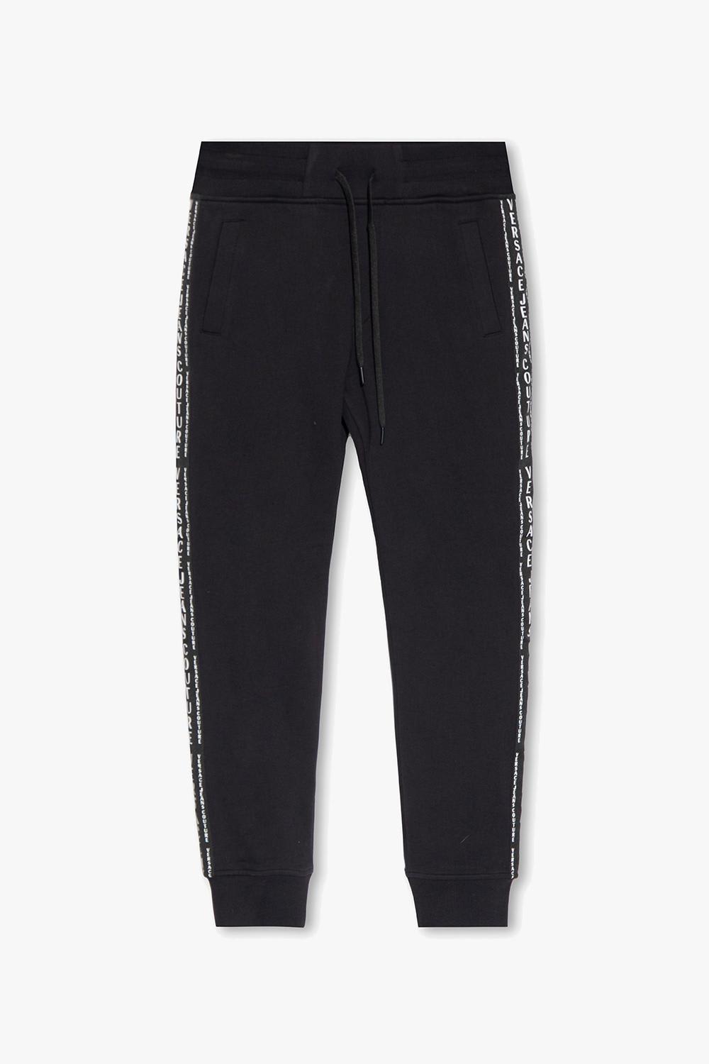 Versace Jeans Couture Sweatpants With Side Stripes In Black