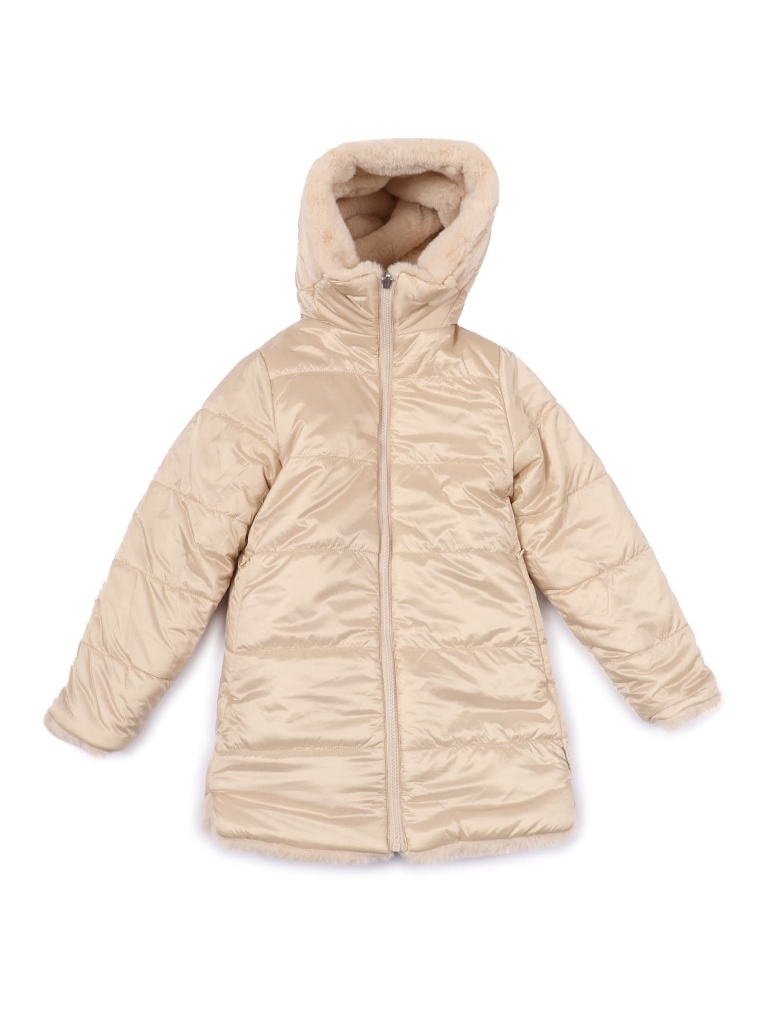 Save The Duck Flora Hooded Jacket In Neutral
