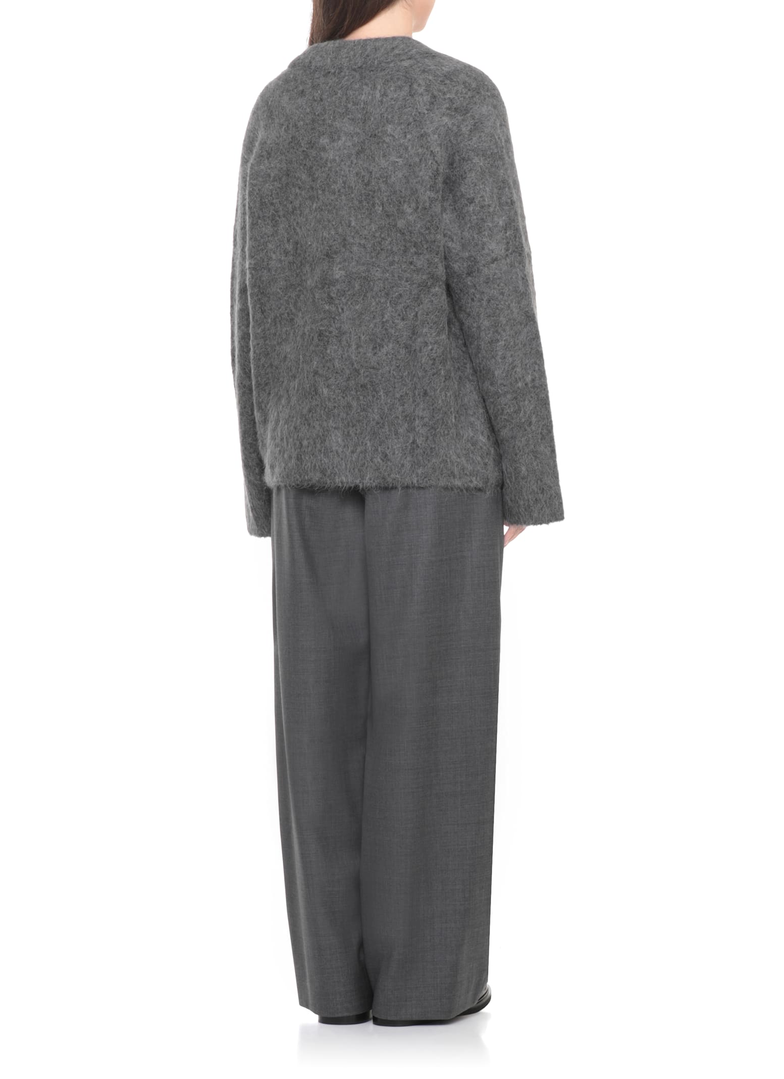 Loulou Studio Lynn Cardigan In Gray