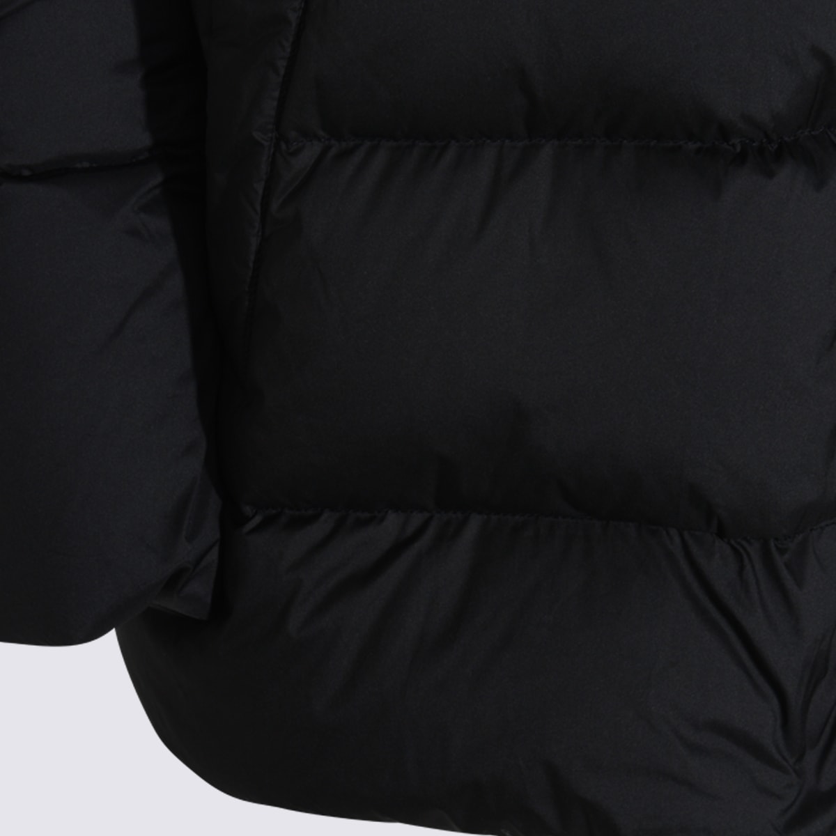 Add Hooded Zip Coat In Black