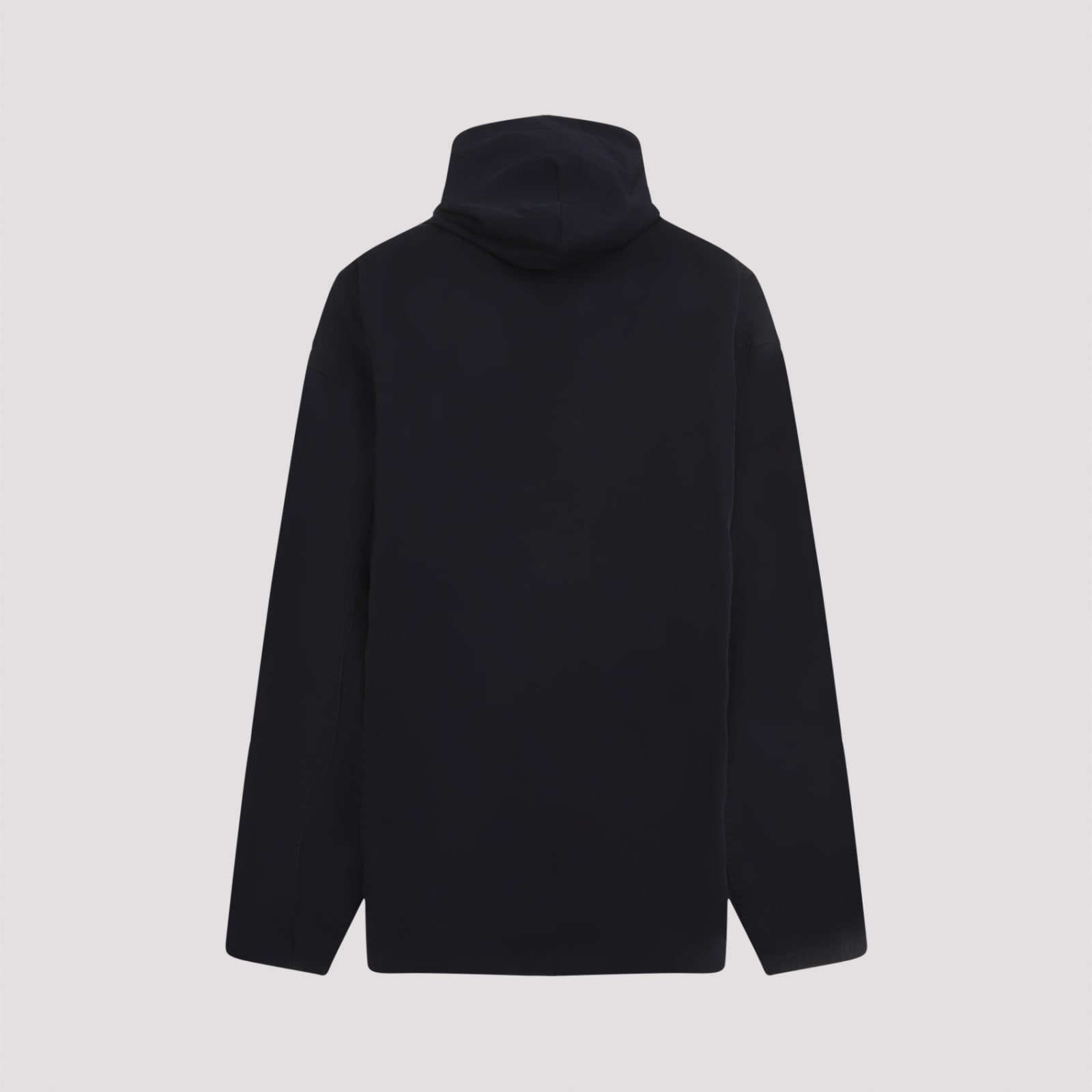 Shop Balenciaga Hooded Zip Up In Ink