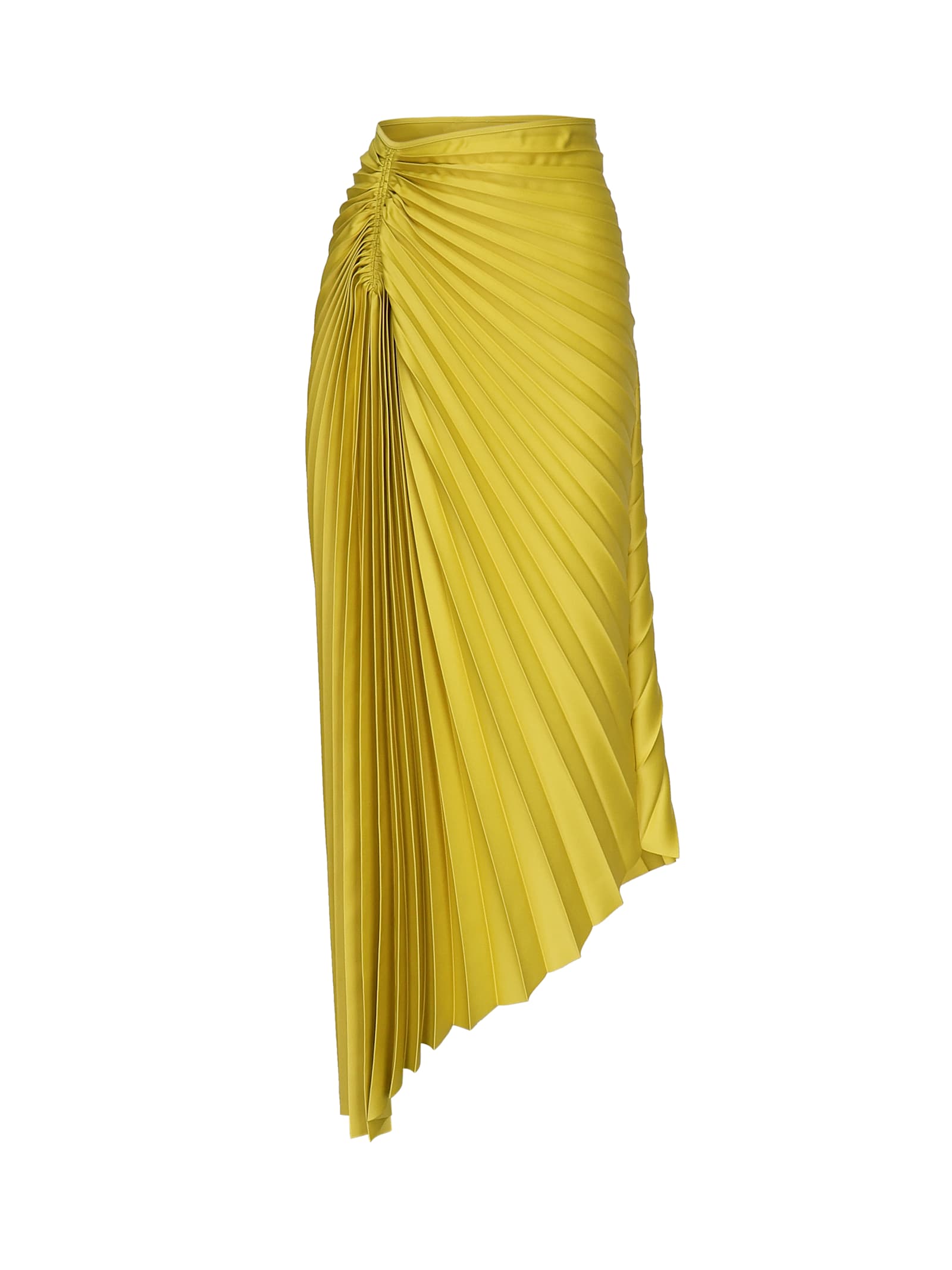 Pleated Skirt With Asymmetrical Hem