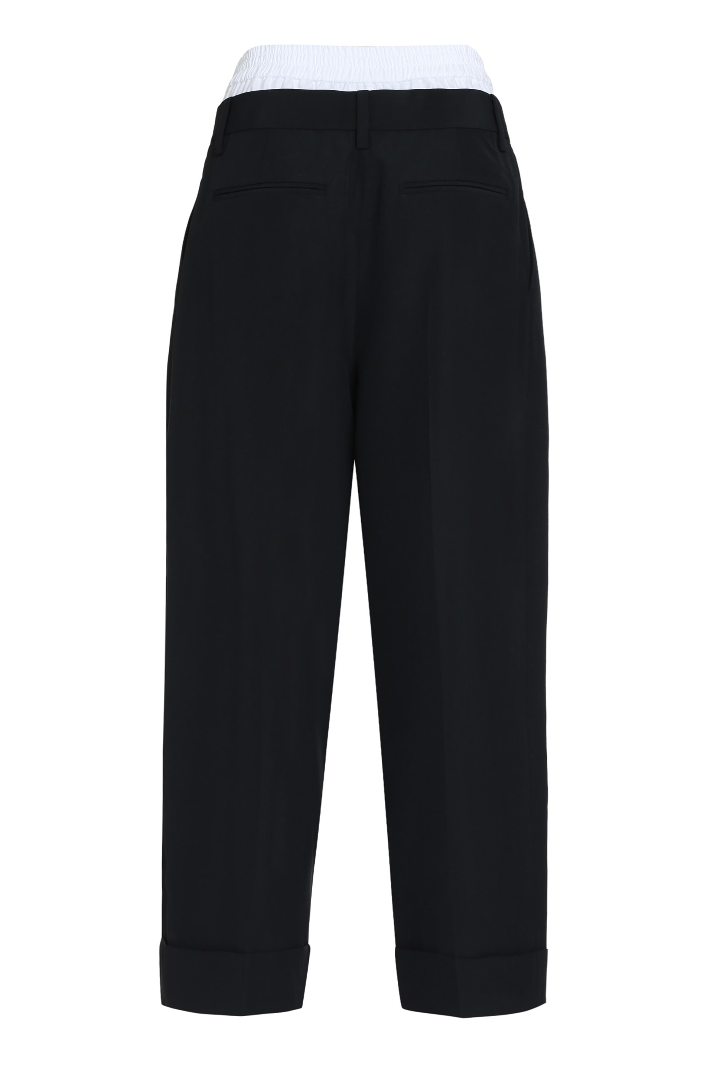 Shop Alexander Wang Wool Blend Trousers In Black