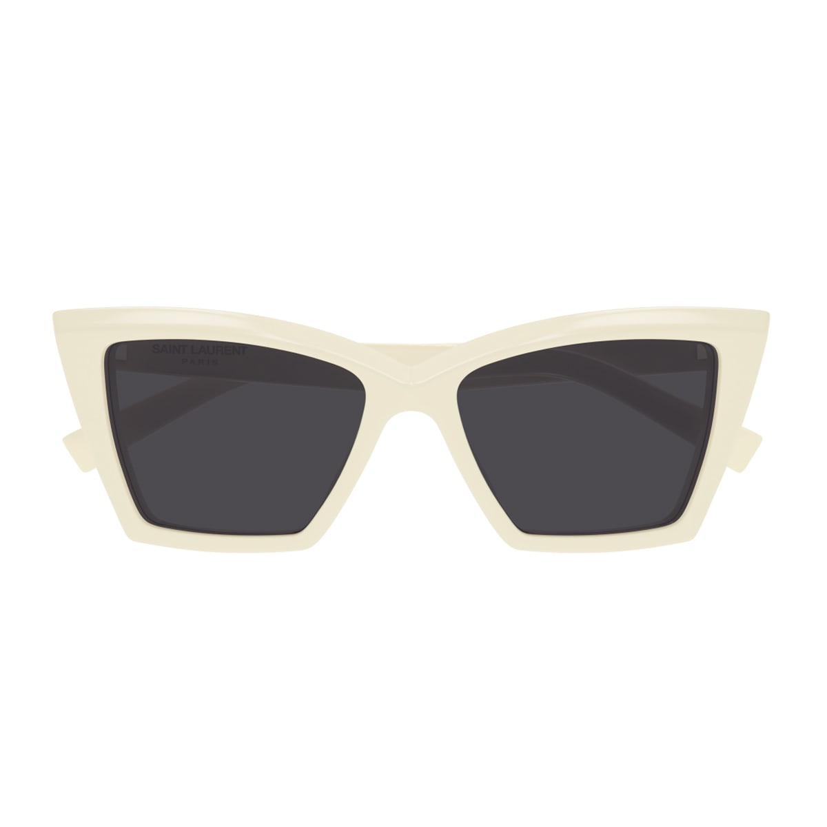 Saint Laurent Sl 657 Linea Sl Logo 005 Ivory Black Sunglasses In White