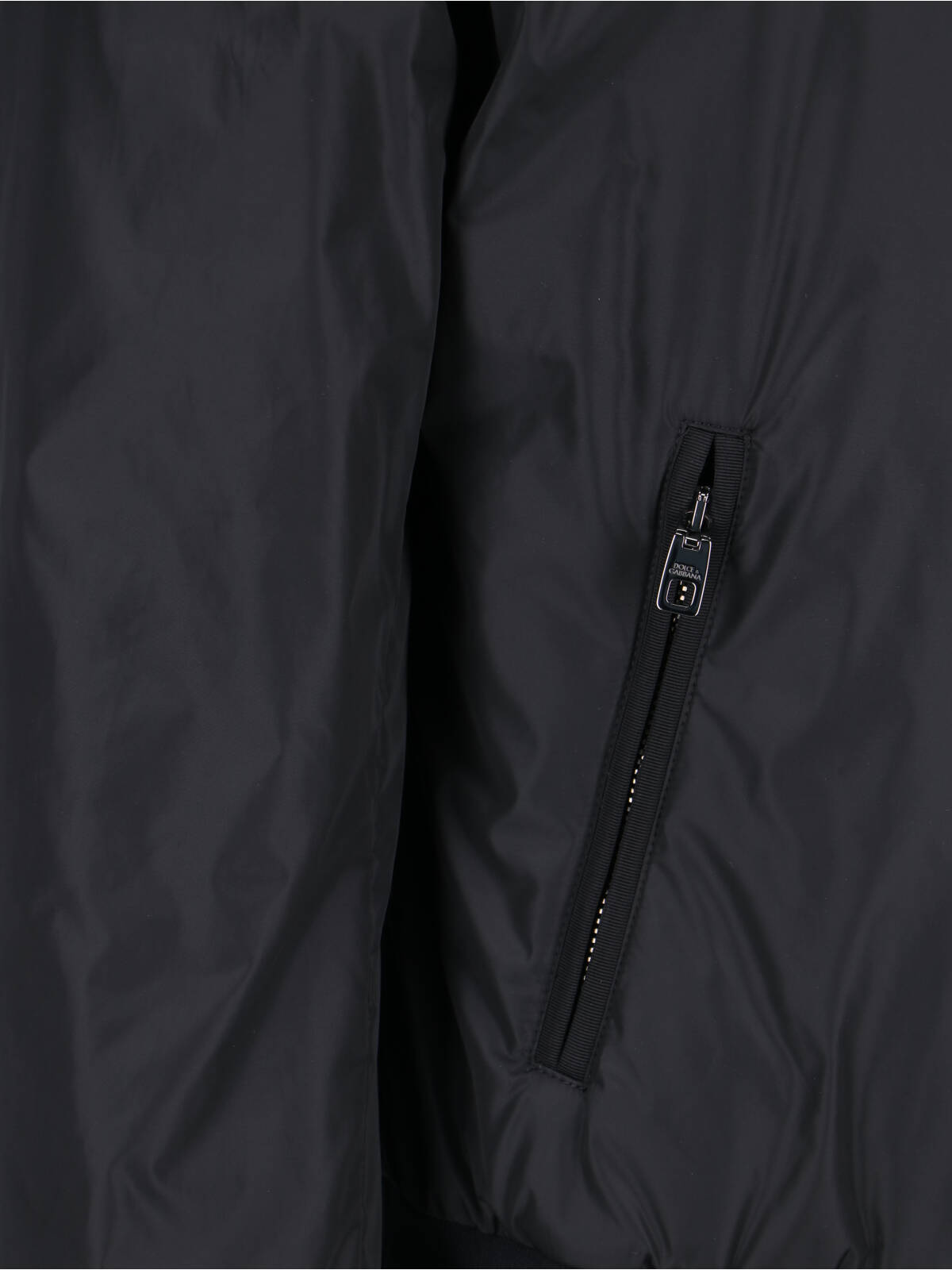 Dolce & Gabbana Black Nylon Outerwear Jacket