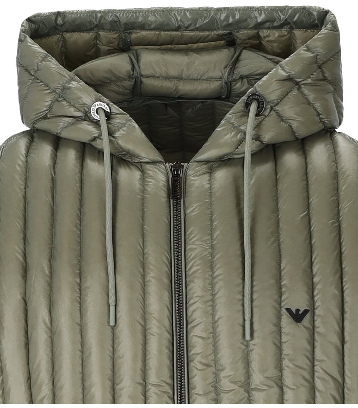 Shop Emporio Armani Quilted Jacket In Verde