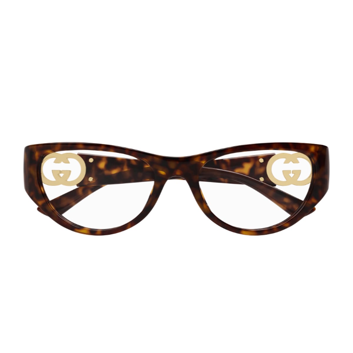 Gucci Gg1825o Linea Emblem 002 Havana Glasses In Brown