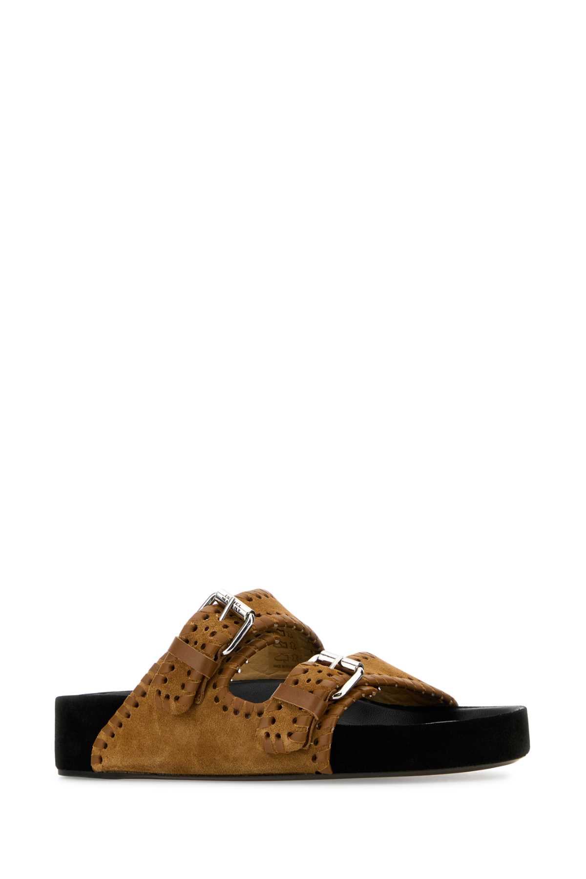 Shop Isabel Marant Camel Suede Lennyo Slippers In Cognac