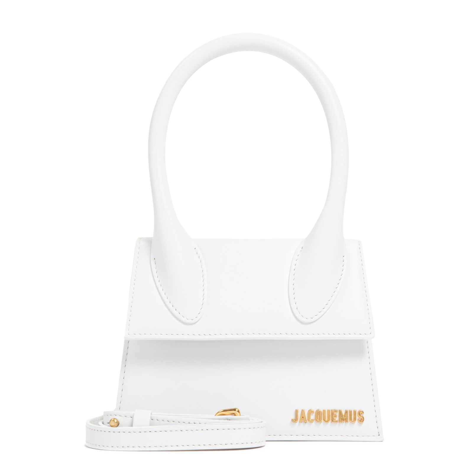 Shop Jacquemus Le Chiquito Moyen In White