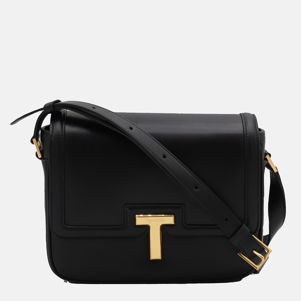 Tom Ford Black Leather Shoulder Bag