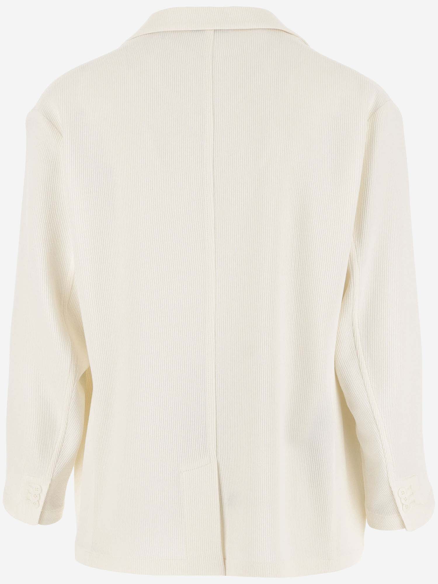 Shop Giorgio Armani Wool And Viscose Blend Jacket In White