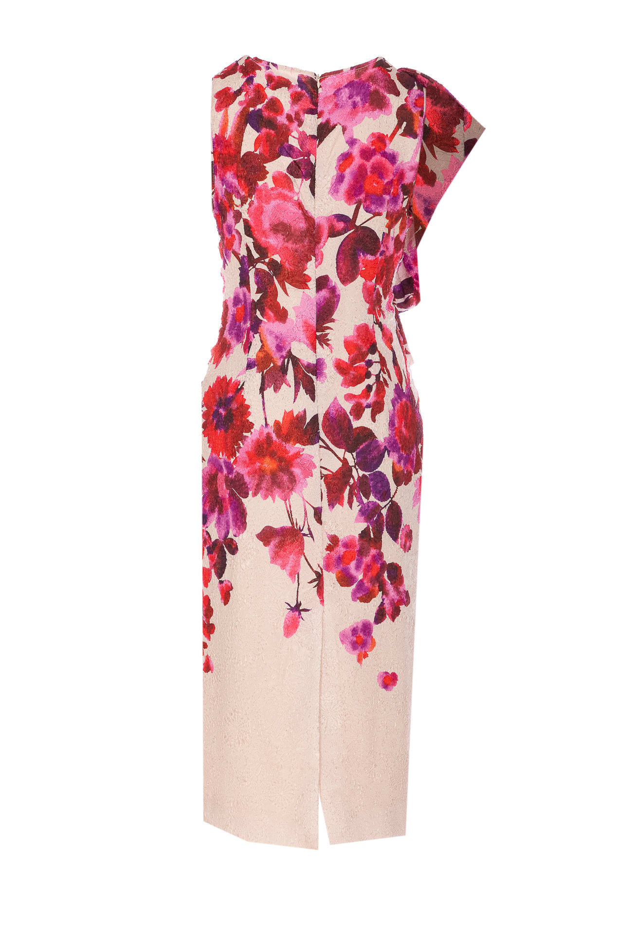 Essentiel Antwerp Haylight Asymmetric Midi Dress In Pink