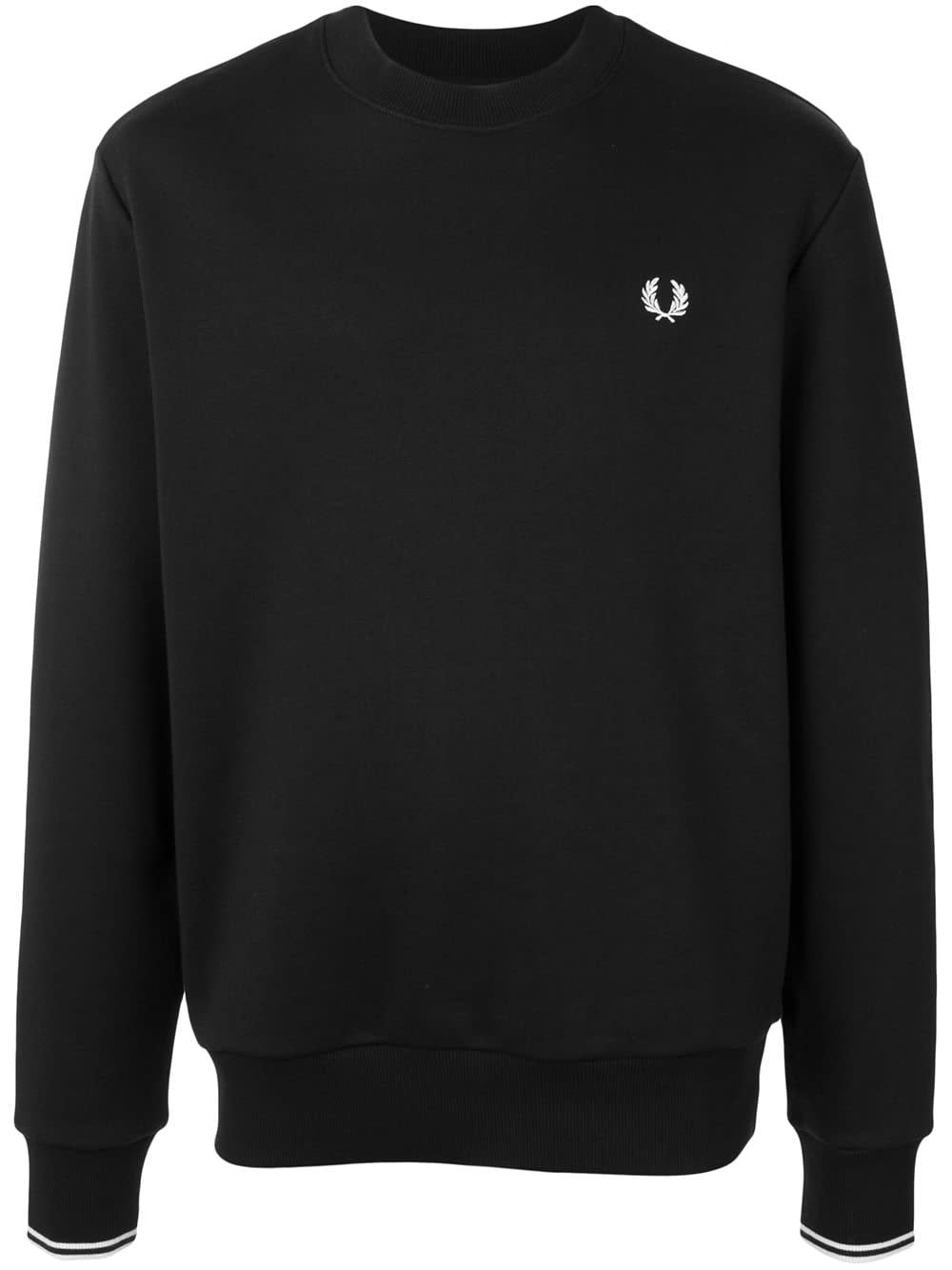 Shop Fred Perry Fp Crew Neck Sweatshirt In Black