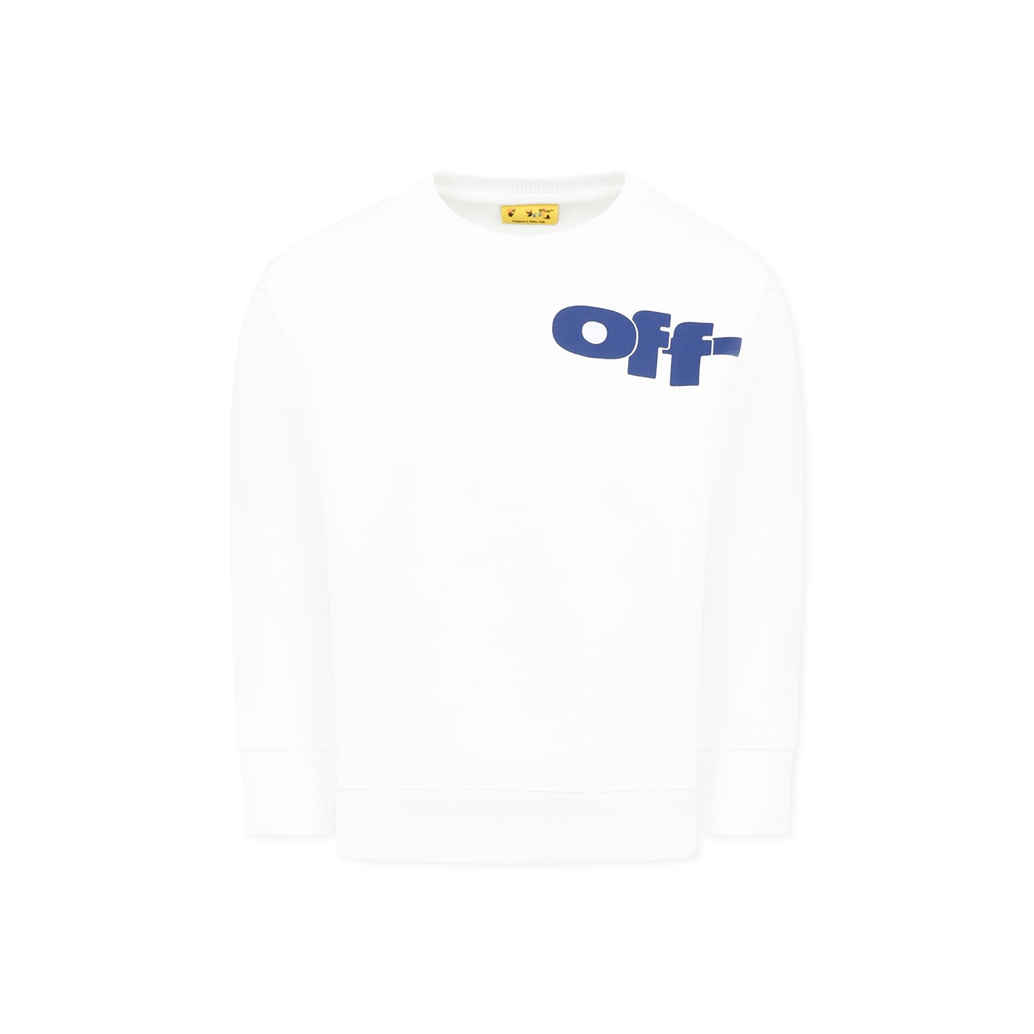 Off-white Off Split Sweatshirt In White