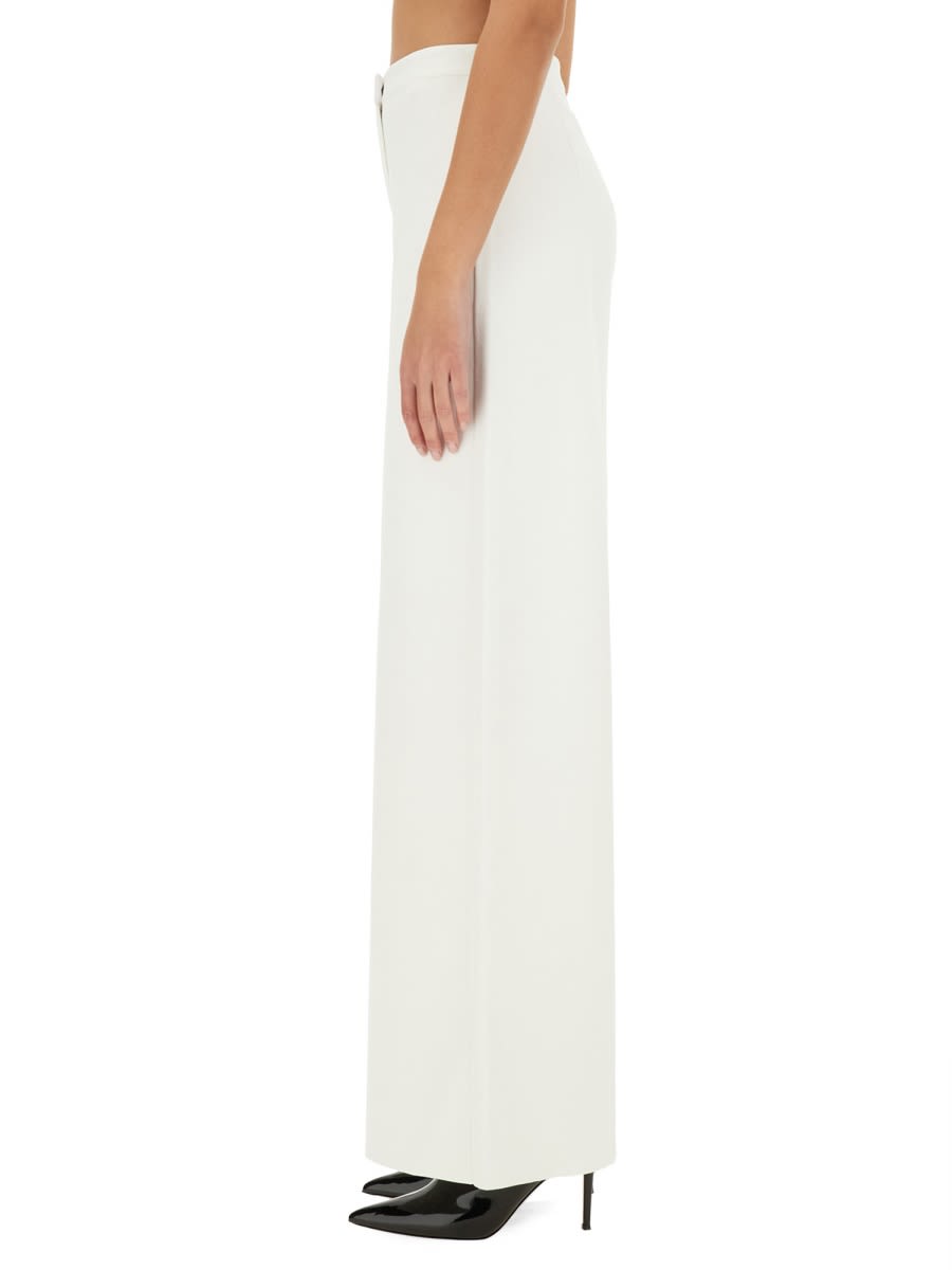 Theory Double Pleated Straight Pants In White