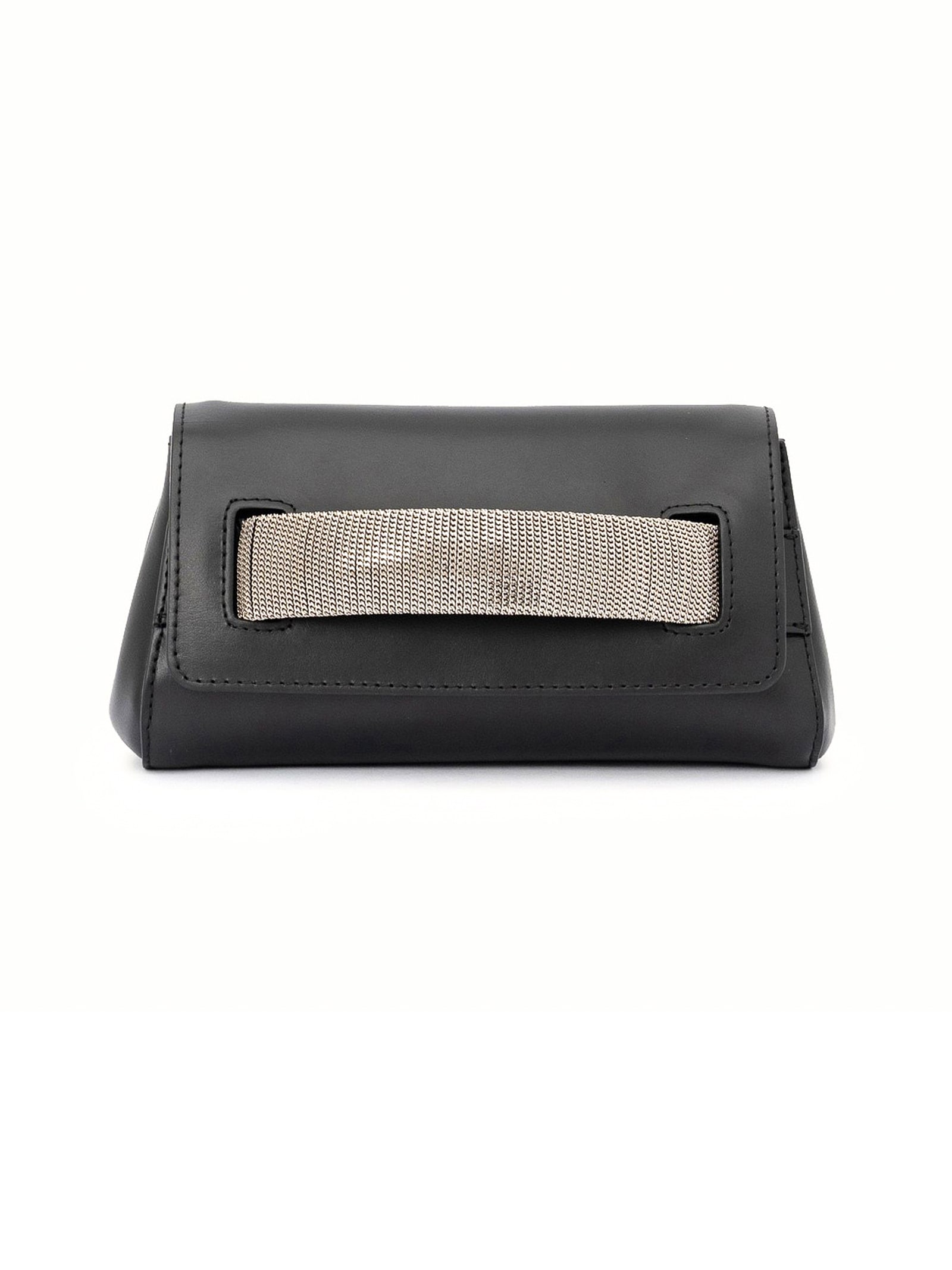 Black Nappa Leather Clutch Bag