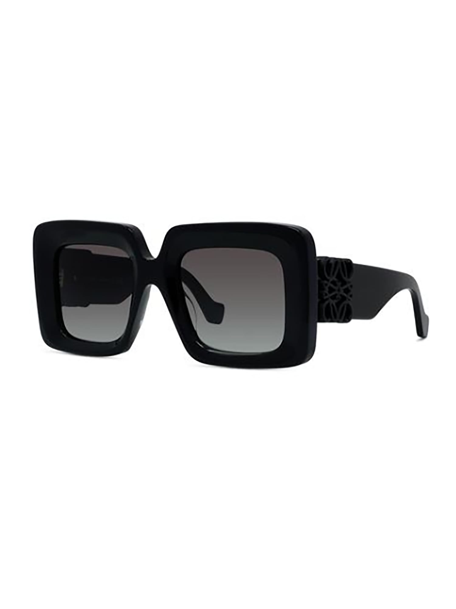 Loewe Anagram Oversized Square Acetate Sunglasses In Black