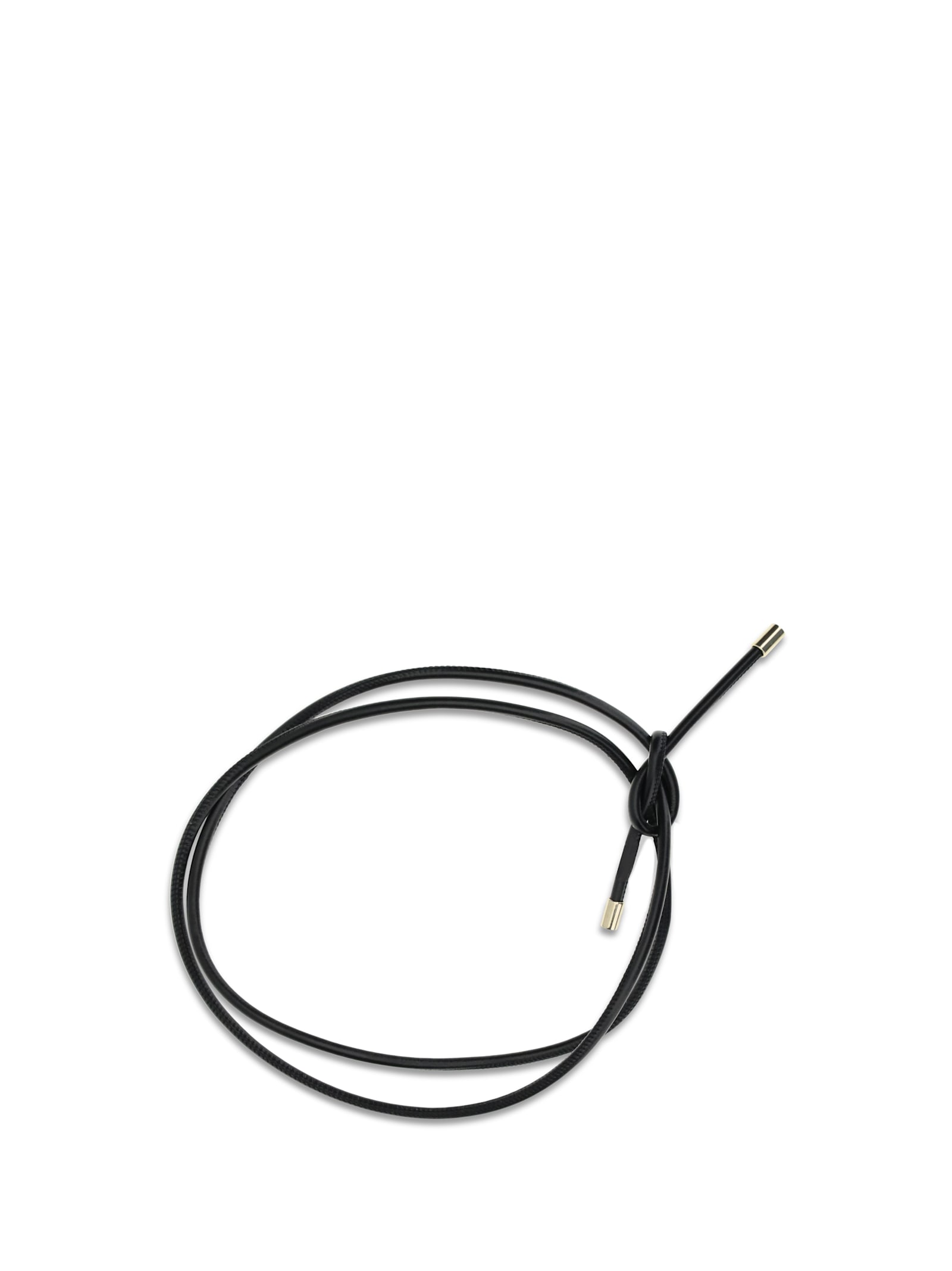 Forte Forte Tubular Belt With Metal Finials In Black