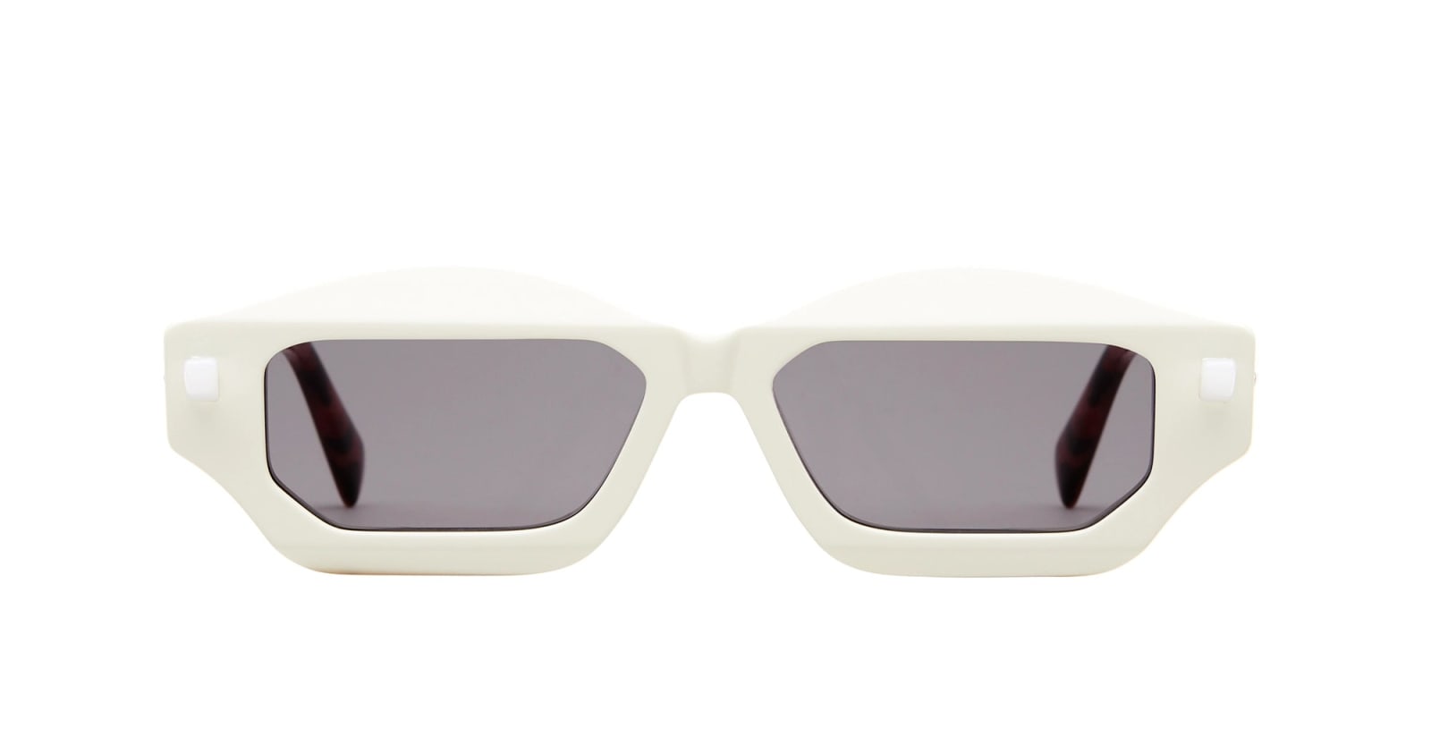 Shop Kuboraum Mask Q6 - Ivory Sunglasses In Ivory/red