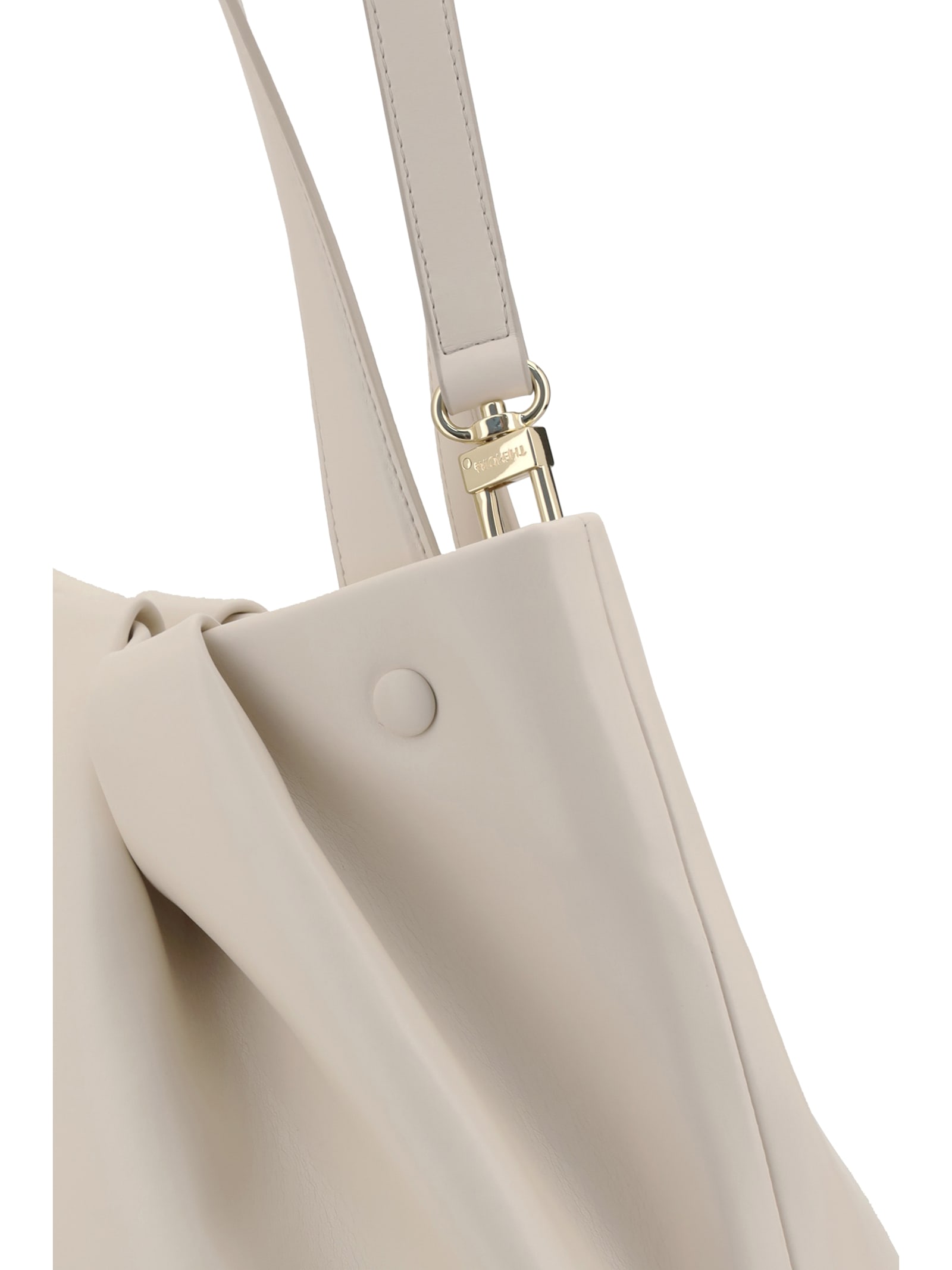 Themoirè Athena Shoulder Bag In Vegan Leather In White