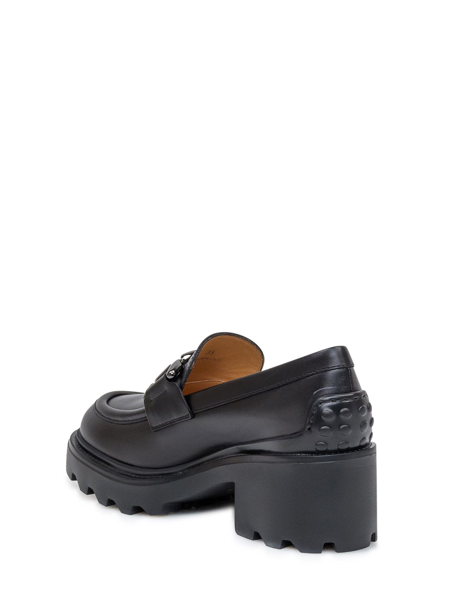 Shop Tod's Leather Loafers In Nero