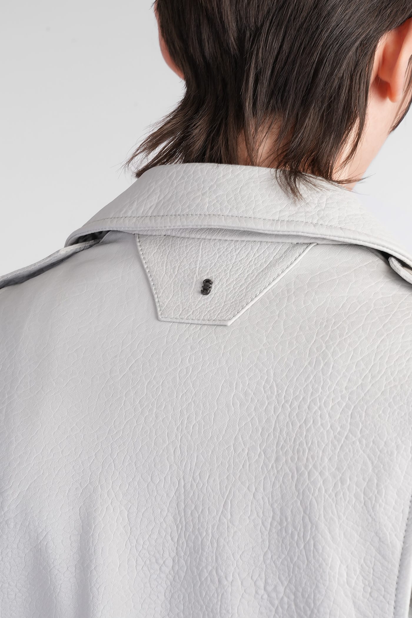 Salvatore Santoro Biker Jacket In Grey Leather In Grey