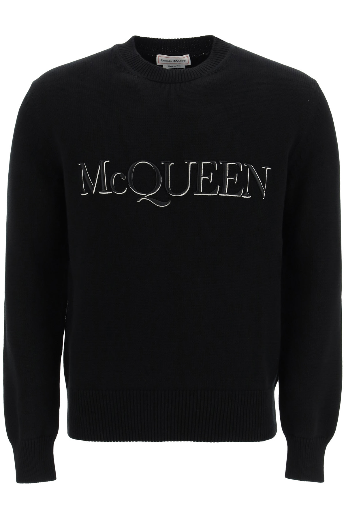 Alexander McQueen Cotton Sweater With Logo Embroidery