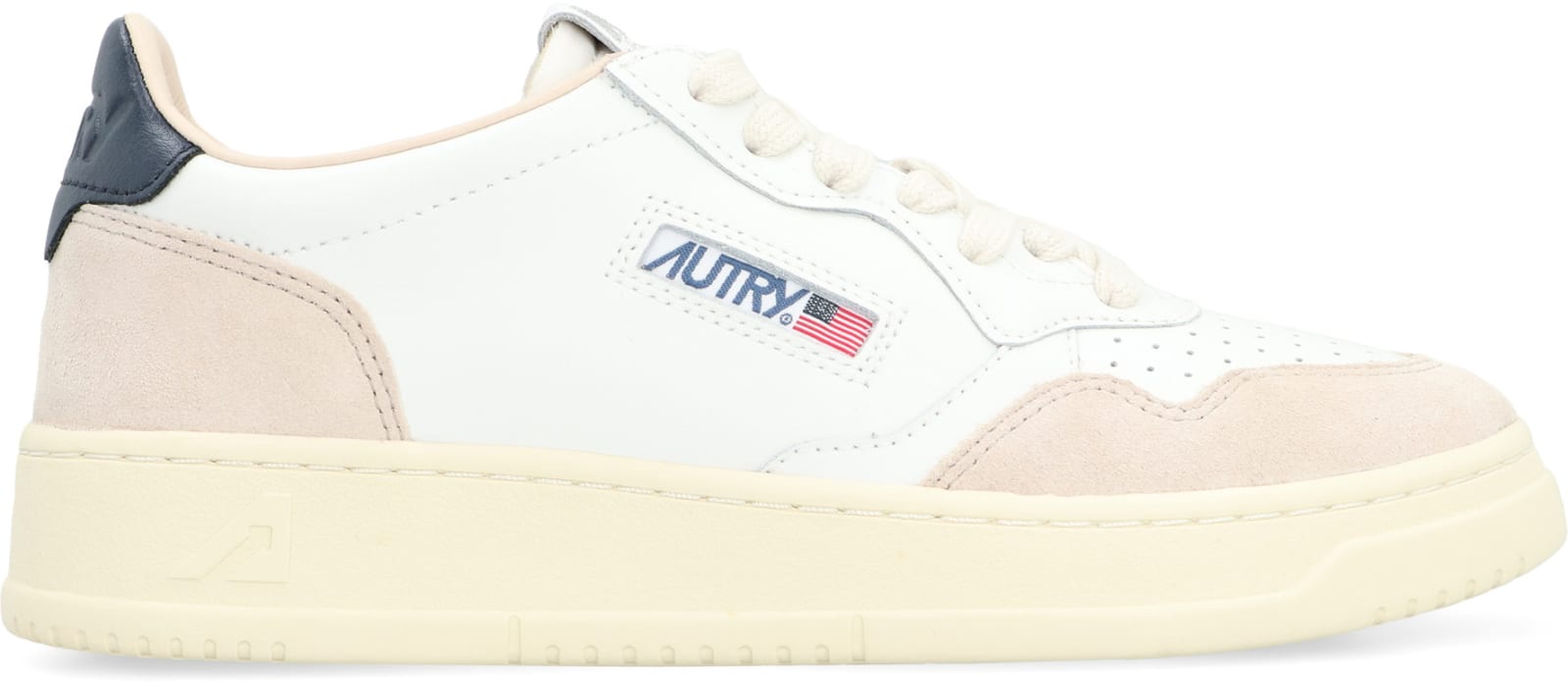 Shop Autry Medalist Leather Low-top Sneakers In White
