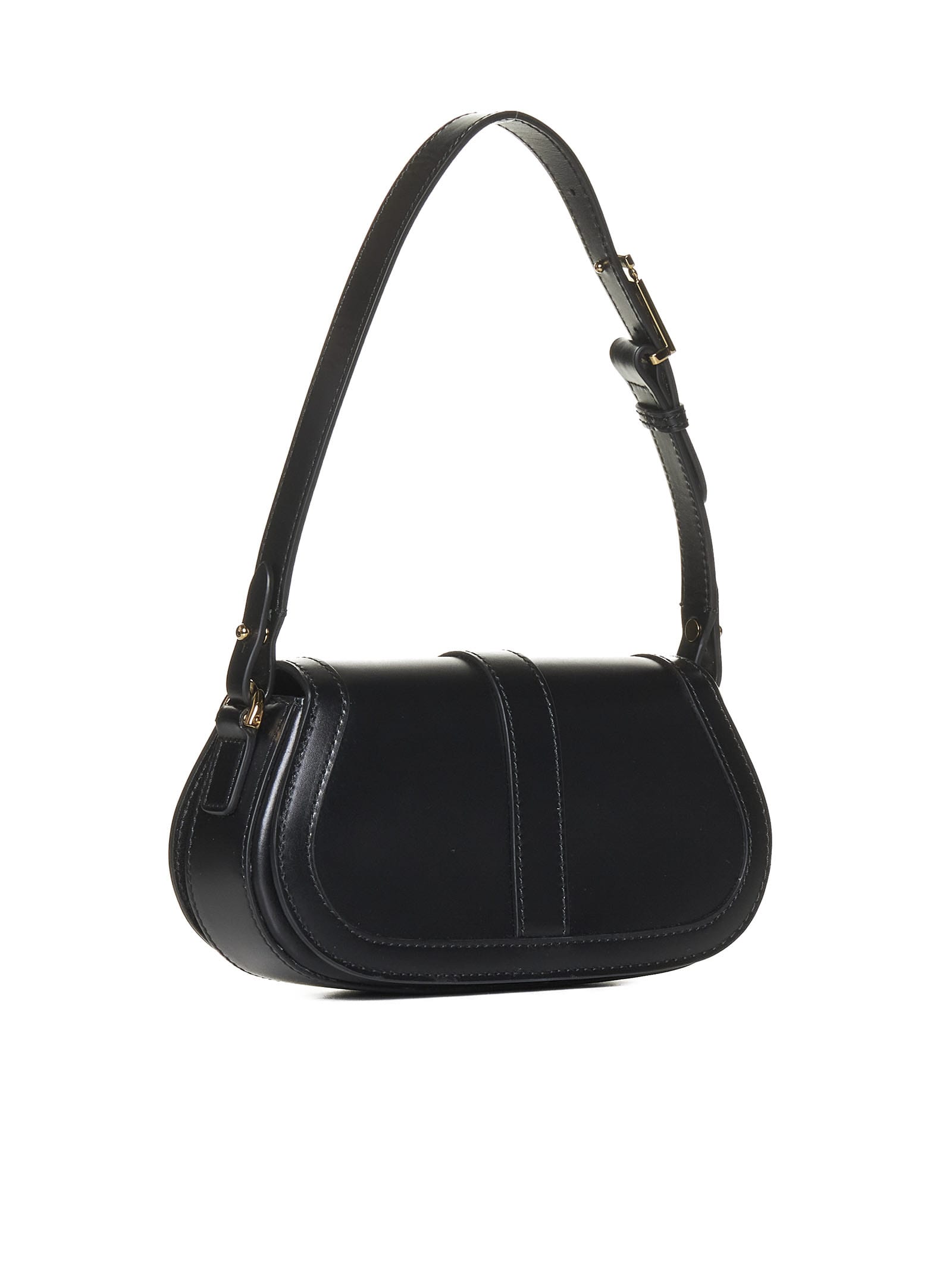 Versace Shoulder Bag In Nero+oro
